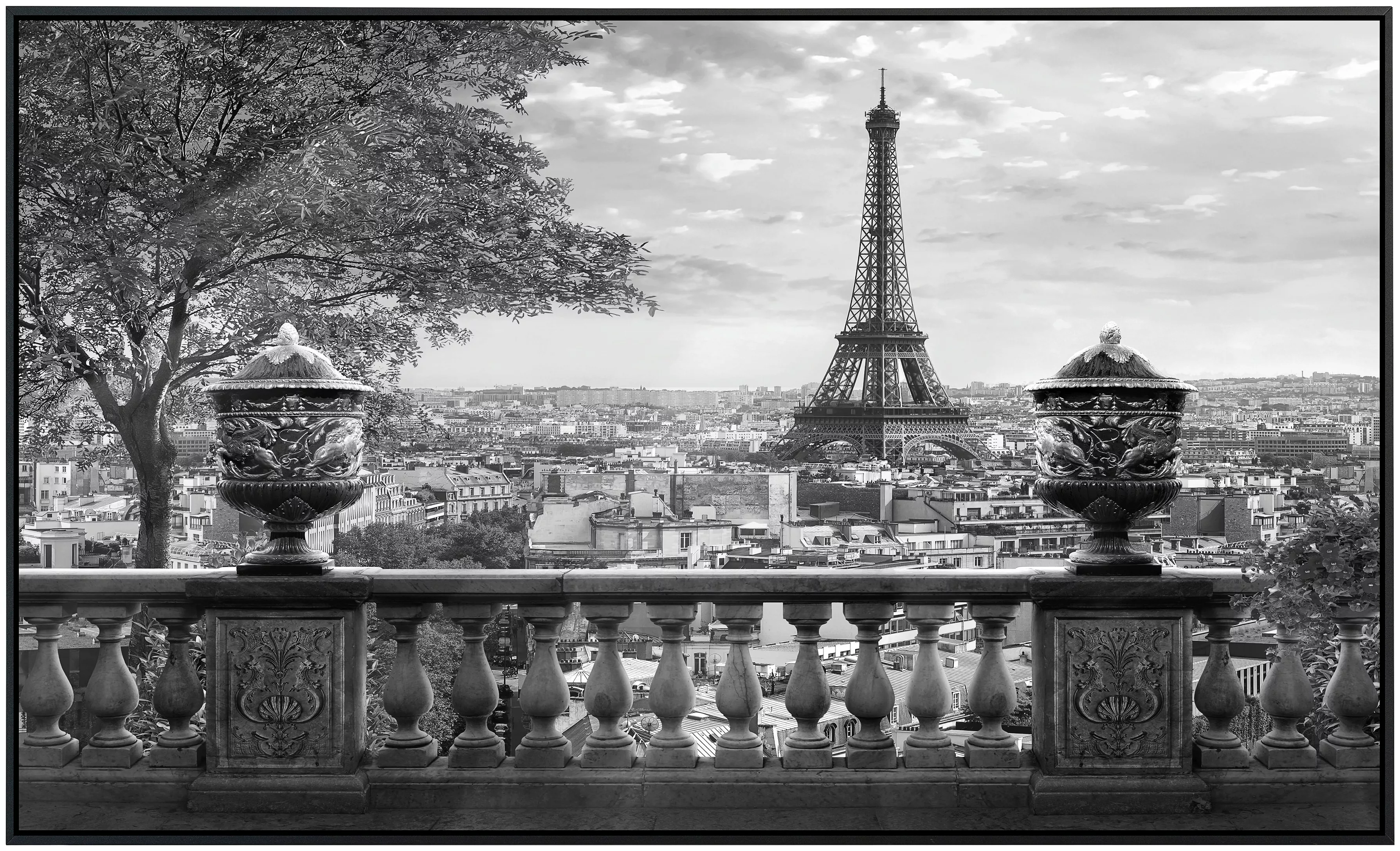 Papermoon Infrarotheizung »Paris Schwarz & Weiß«, sehr angenehme Strahlungs günstig online kaufen