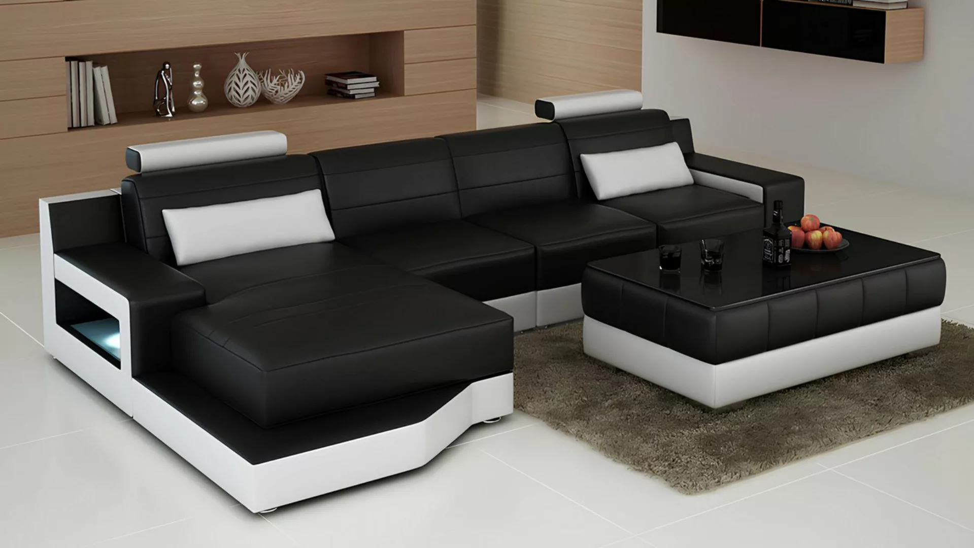 Xlmoebel Sofa Modernes Ledersofa in Eck-Garnitur Design für die Wohnlandsch günstig online kaufen