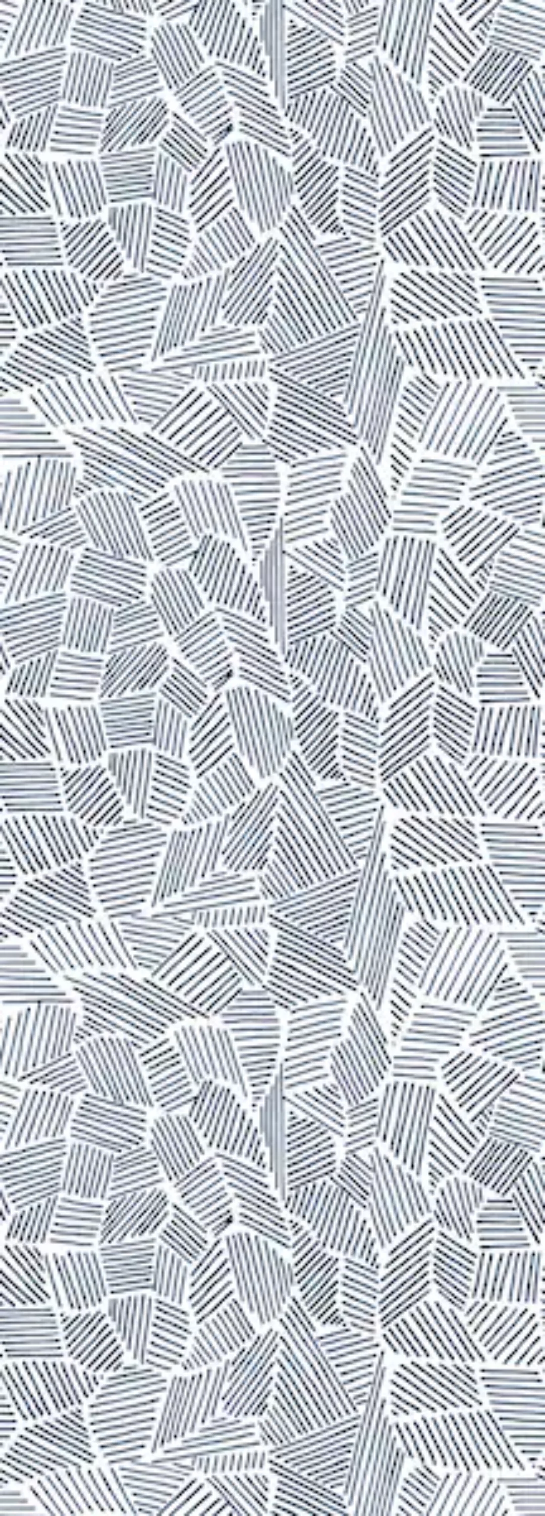 queence Vinyltapete »Muster-Blau«, gemustert, 90 x 250 cm, selbstklebend günstig online kaufen