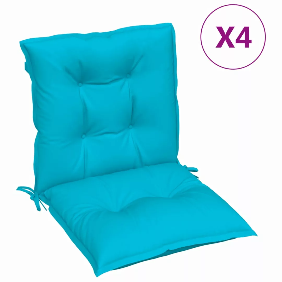 Vidaxl Stuhlauflagen 4 Stk. Türkis 100x50x7 Cm Stoff günstig online kaufen