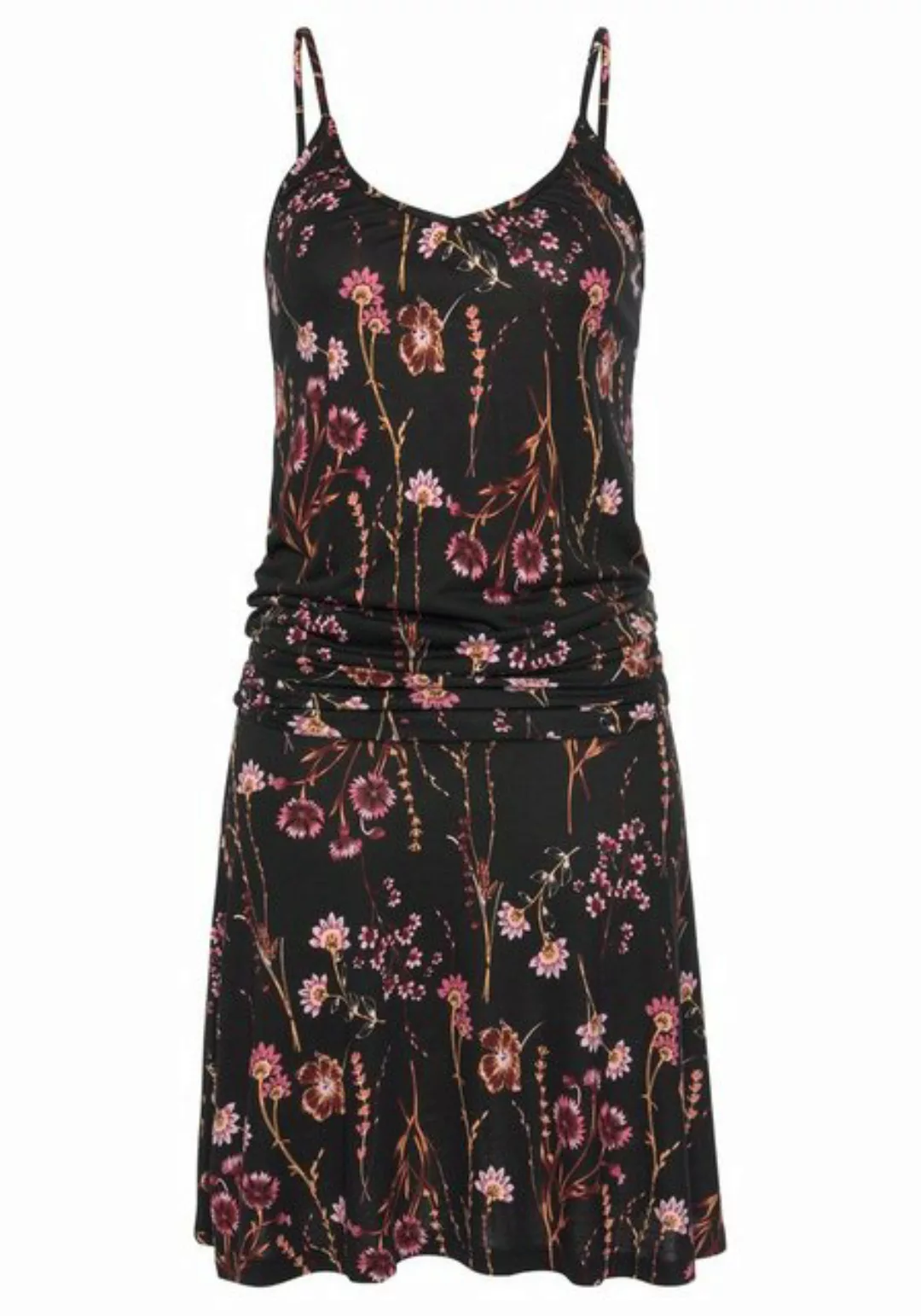 LASCANA Strandkleid, mit Blumenprint, figurumspielendes Sommerkleid, Jersey günstig online kaufen