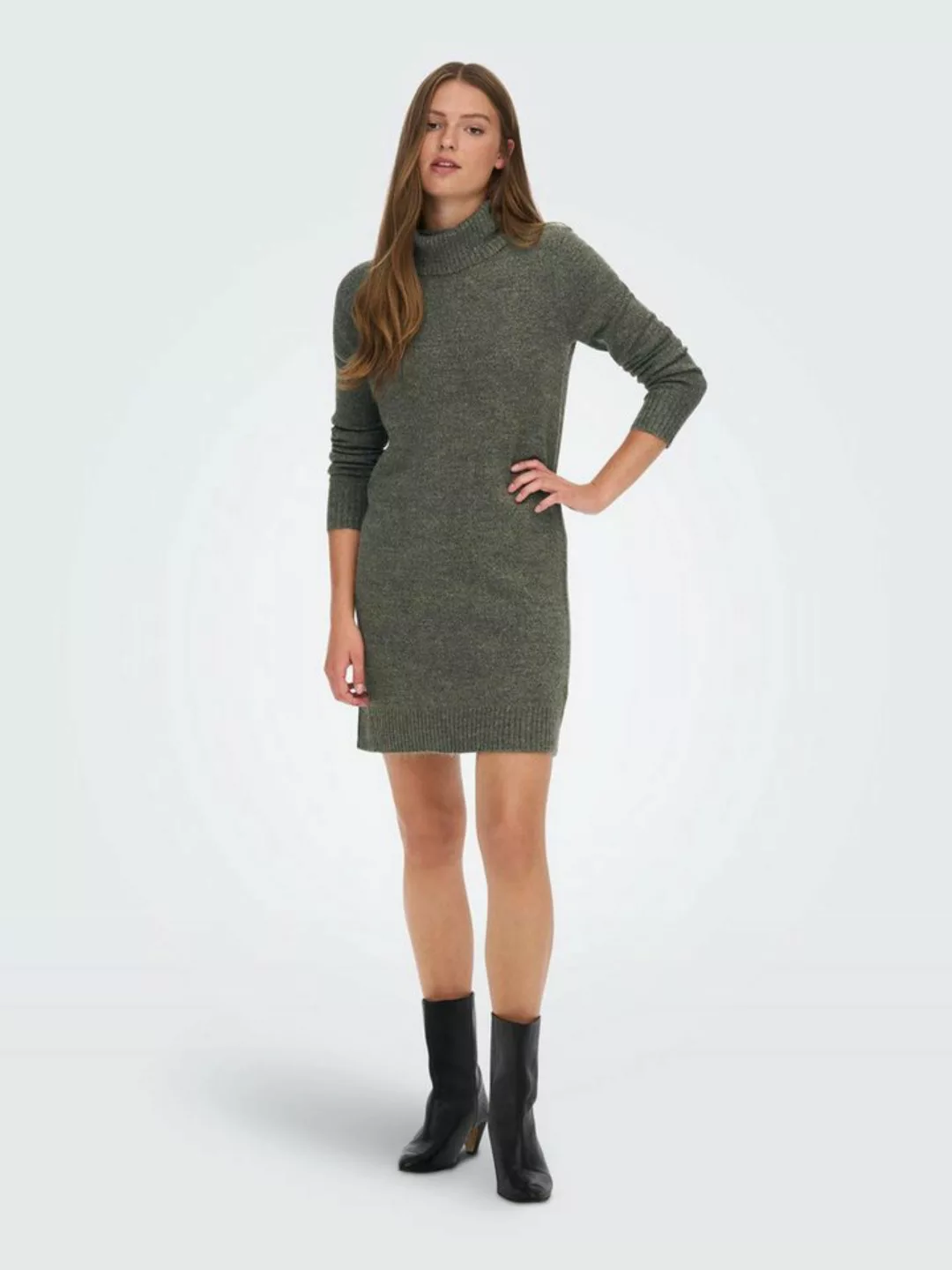 JACQUELINE de YONG Strickkleid Langarm Mini Strickkleid Rollkragen Dress JD günstig online kaufen