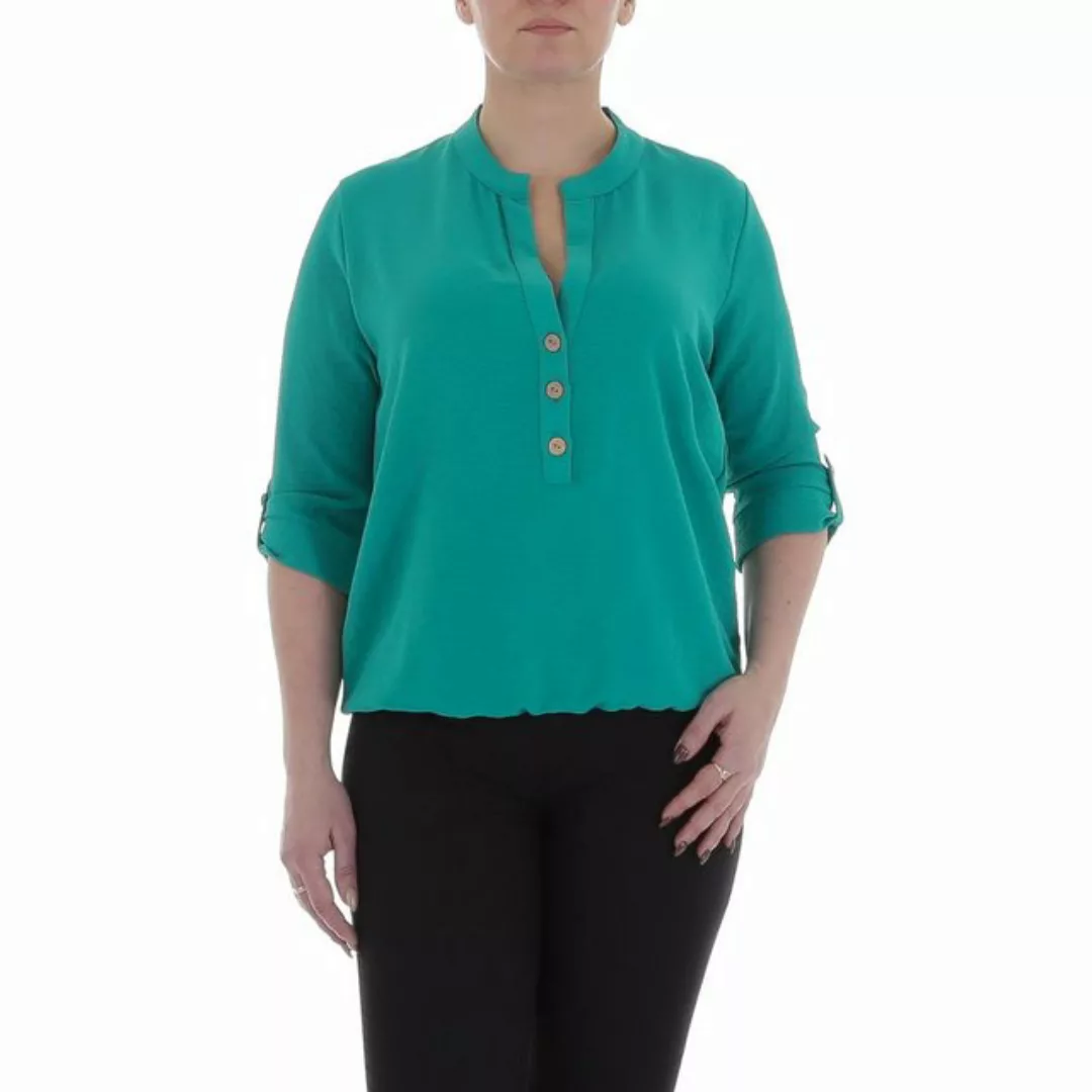 Ital-Design Crinklebluse Damen Elegant (85915884) Bluse in Grün günstig online kaufen