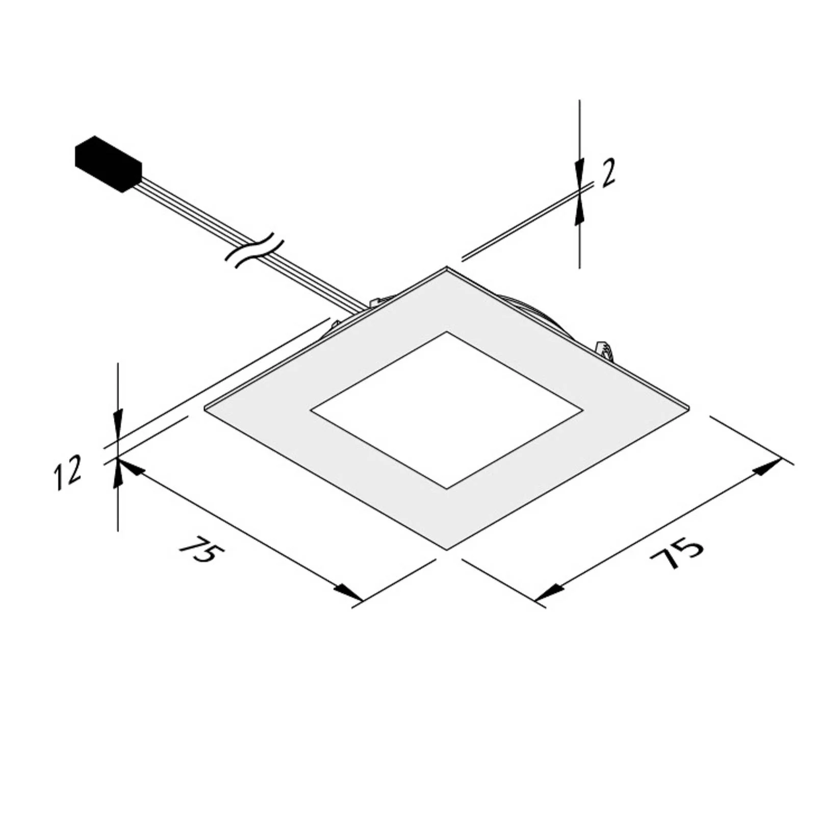 LED-Möbeleinbauleuchte Dynamic FAQ 68 stahl 3W CCT günstig online kaufen