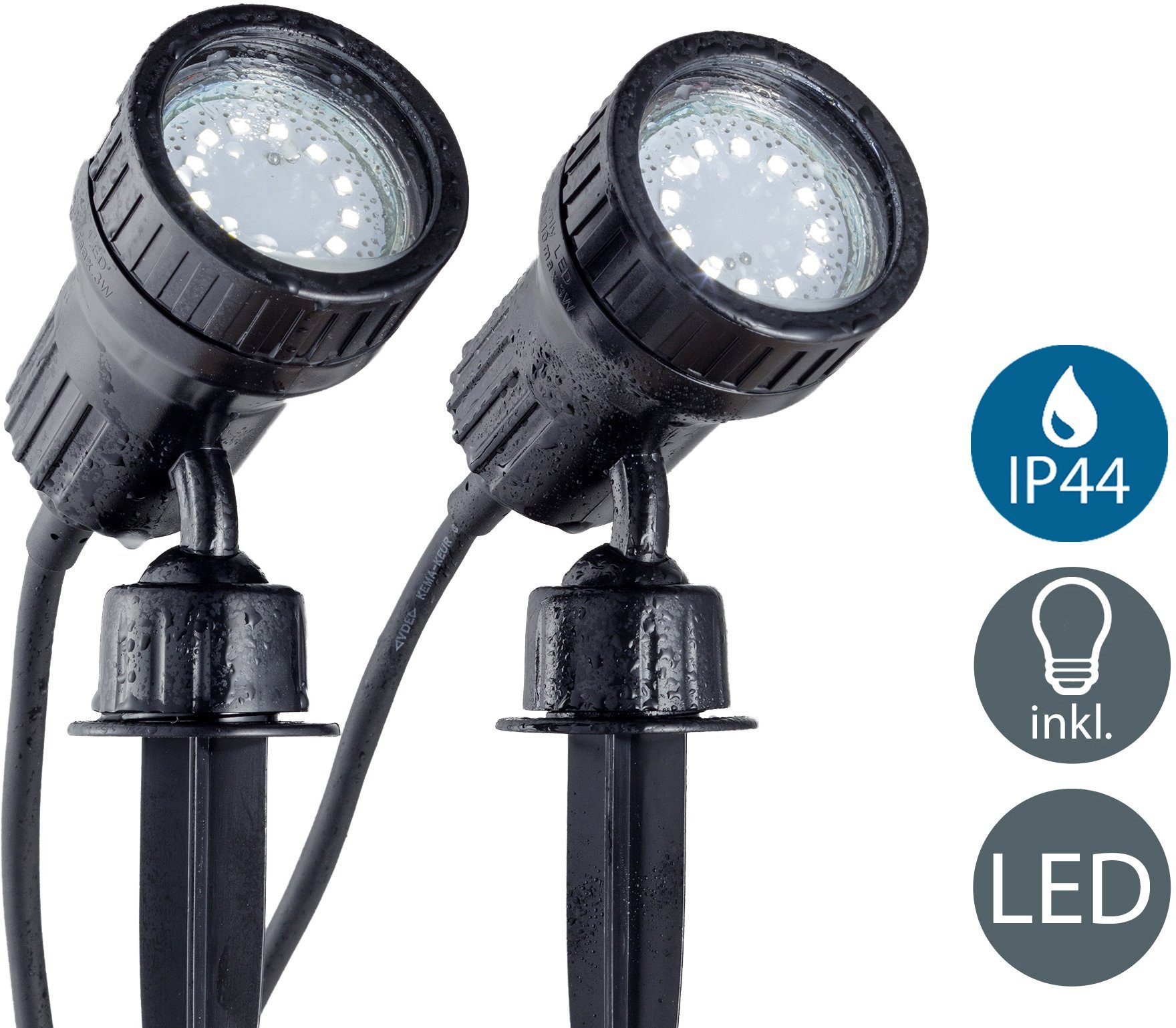 B.K.Licht Gartenstrahler 2er Set LED Gartenstrahler günstig online kaufen