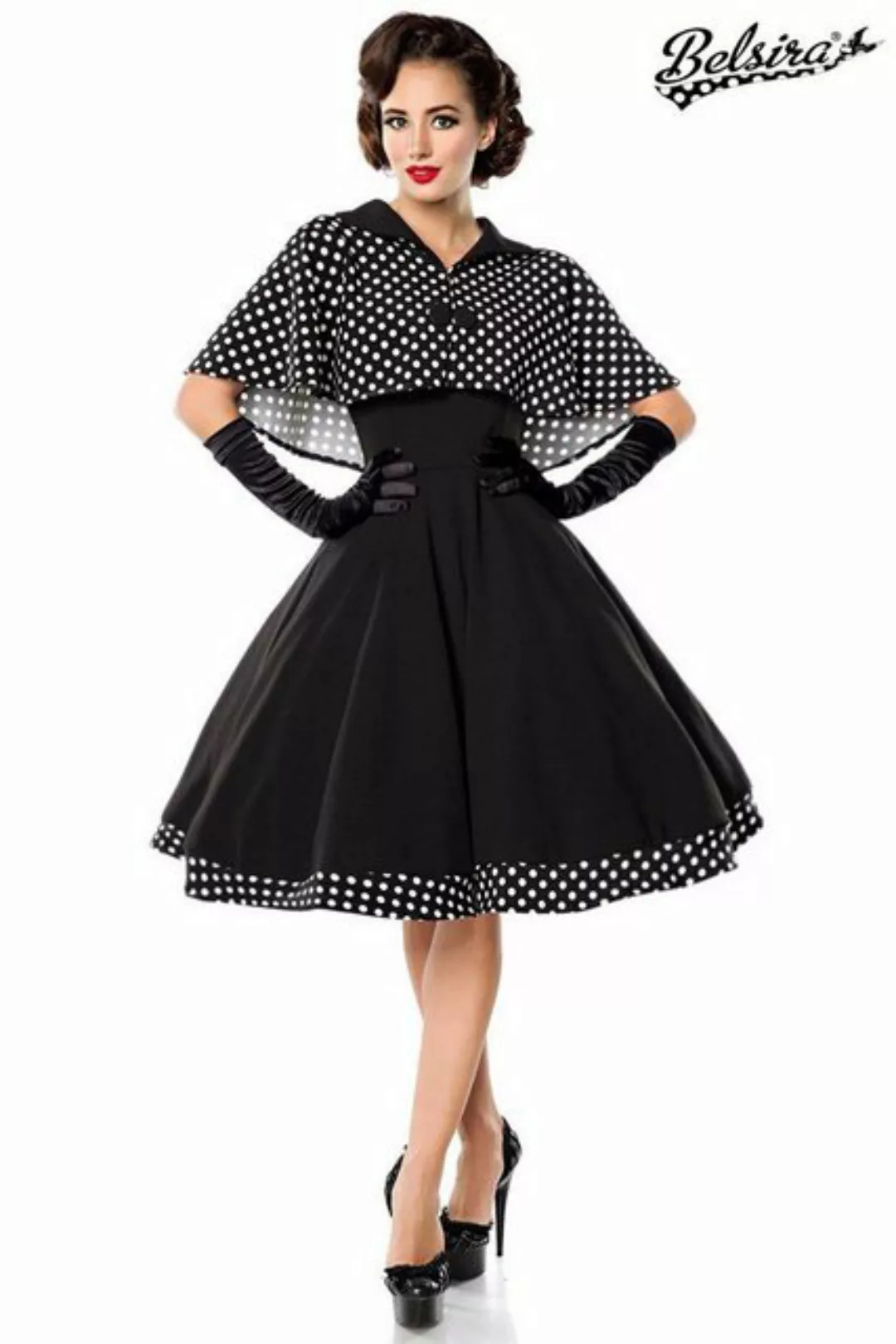 BELSIRA Trachtenkleid Belsira - Swing-Kleid mit Cape - 2XL - günstig online kaufen