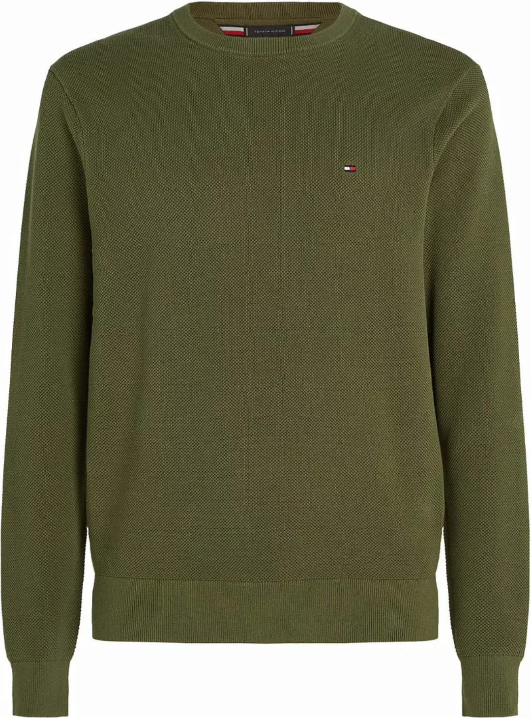 Tommy Hilfiger Sweater Essential Structure Olivgrün - Größe L günstig online kaufen