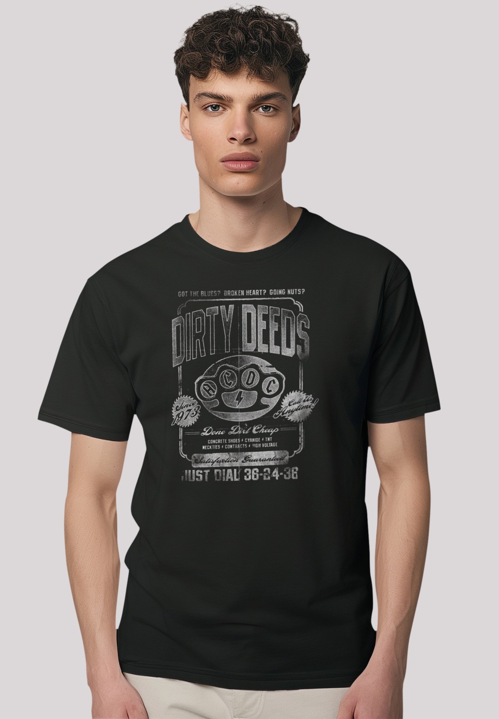 F4NT4STIC T-Shirt "AC/DC Dirty Deeds Done Cheap Just Dial", Premium Qualitä günstig online kaufen