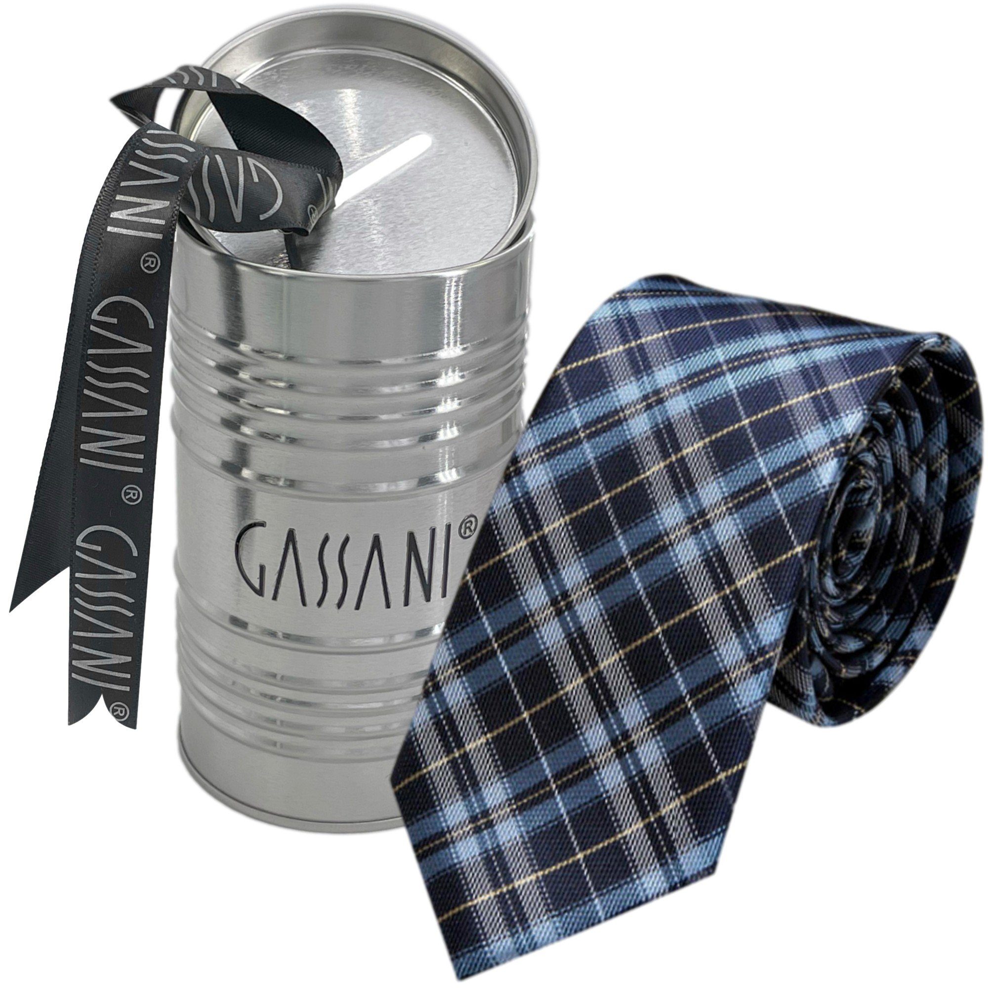 GASSANI Krawatte Slim Karo Herren-Schlips Schmal günstig online kaufen