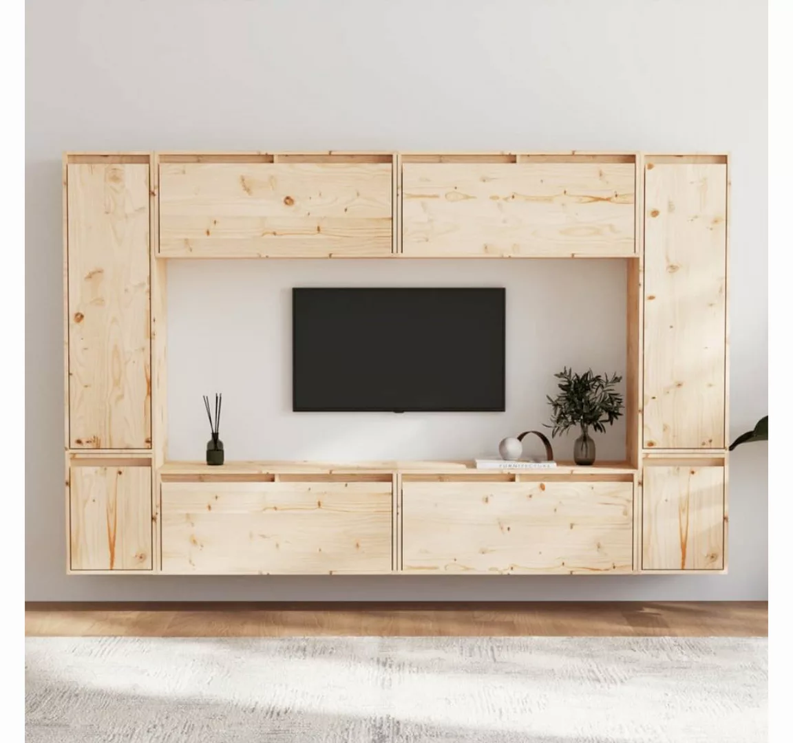 vidaXL TV-Schrank TV-Schränke 8 Stk Massivholz Kiefer Lowboard Lowboard günstig online kaufen