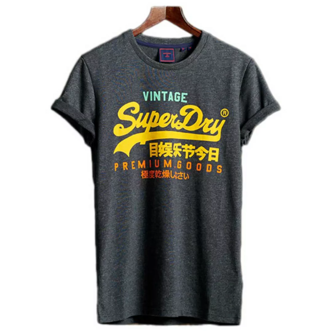Superdry Vintage Logo Tri Kurzarm T-shirt S Eclipse Navy Feeder günstig online kaufen