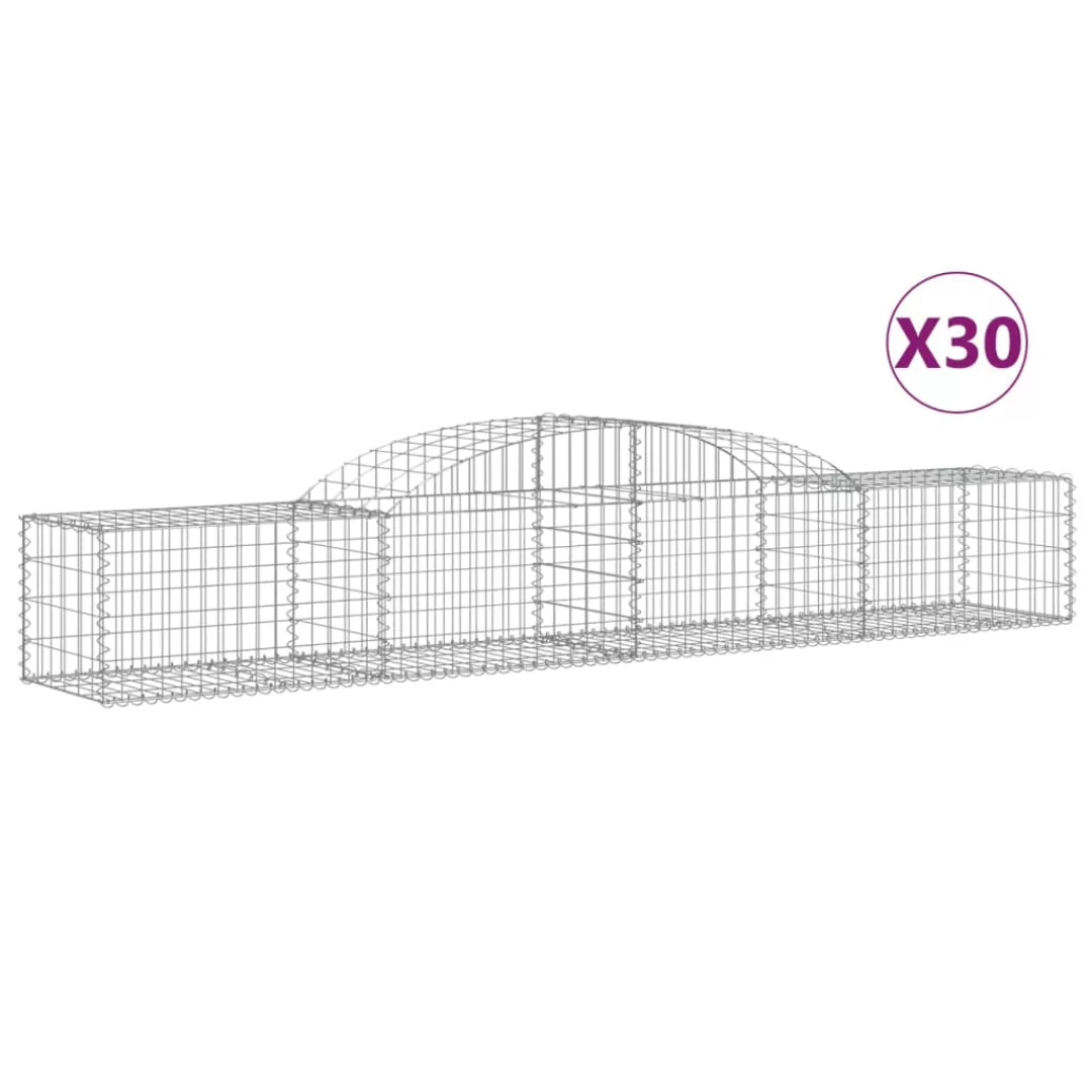 Vidaxl Gabionen Mit Hochbogen 30 Stk. 300x50x40/60 Cm Verzinktes Eisen günstig online kaufen