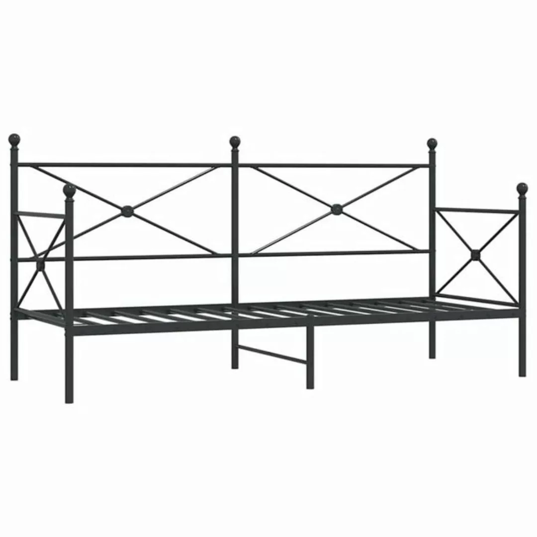 vidaXL Bett, Tagesbett ohne Matratze Schwarz 75x190 cm Stahl günstig online kaufen