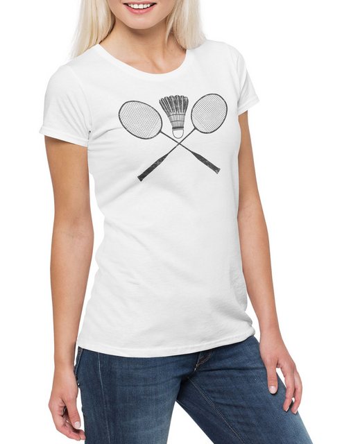 Urban Backwoods Print-Shirt Badminton Tools Damen T-Shirt Player Passion Lo günstig online kaufen