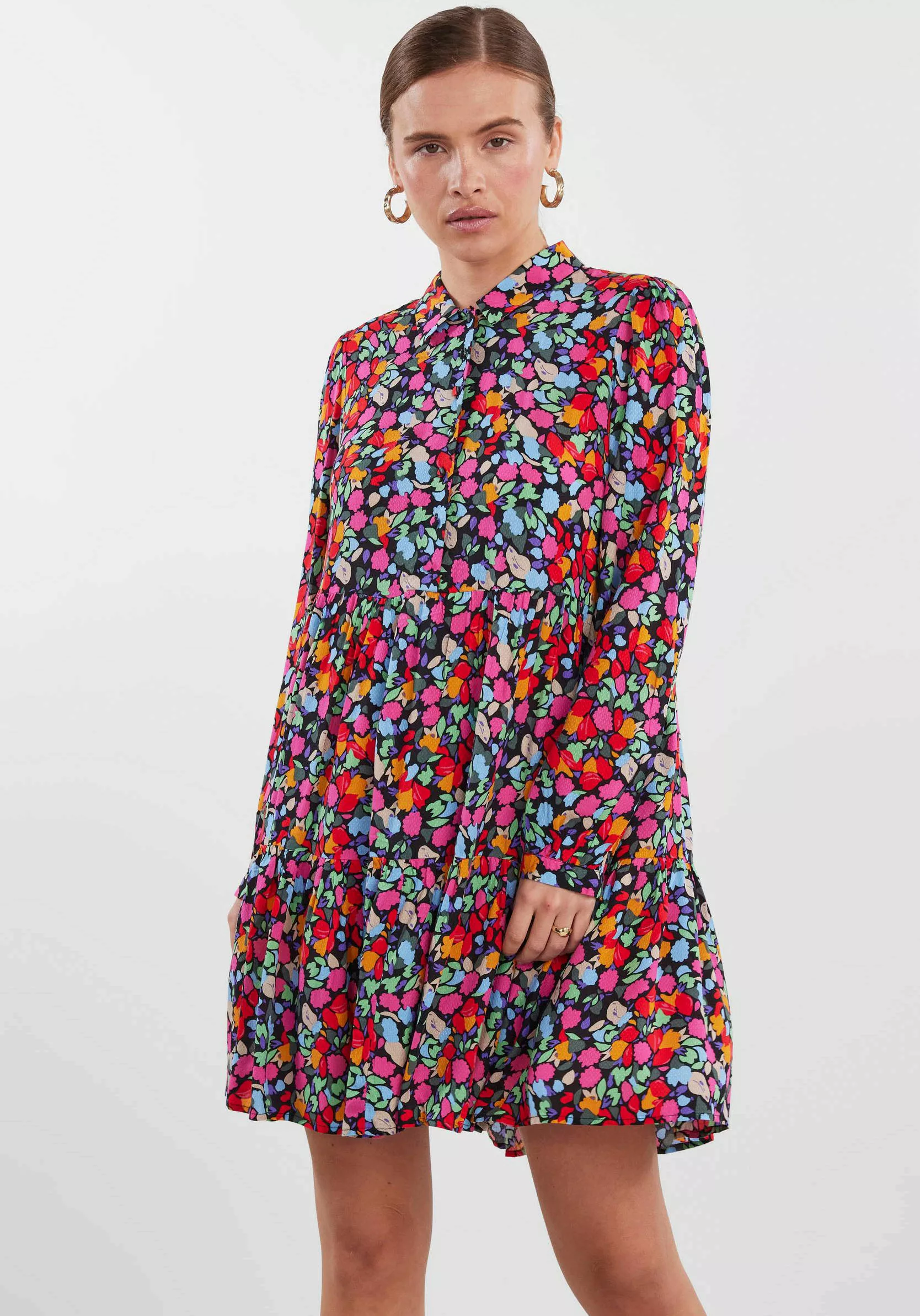Y.A.S Hemdblusenkleid "YASALIRA LS SHIRT DRESS S. NOOS", mit Volant günstig online kaufen