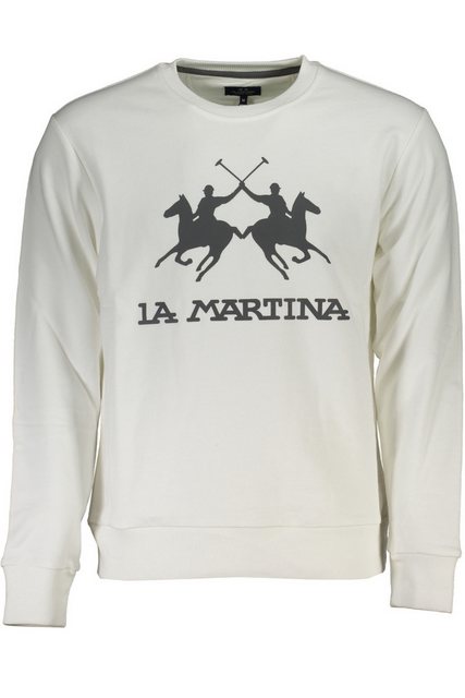 La Martina Sweatshirt Weißes Herren-Sweatshirt: Regular Fit, Rundhals günstig online kaufen