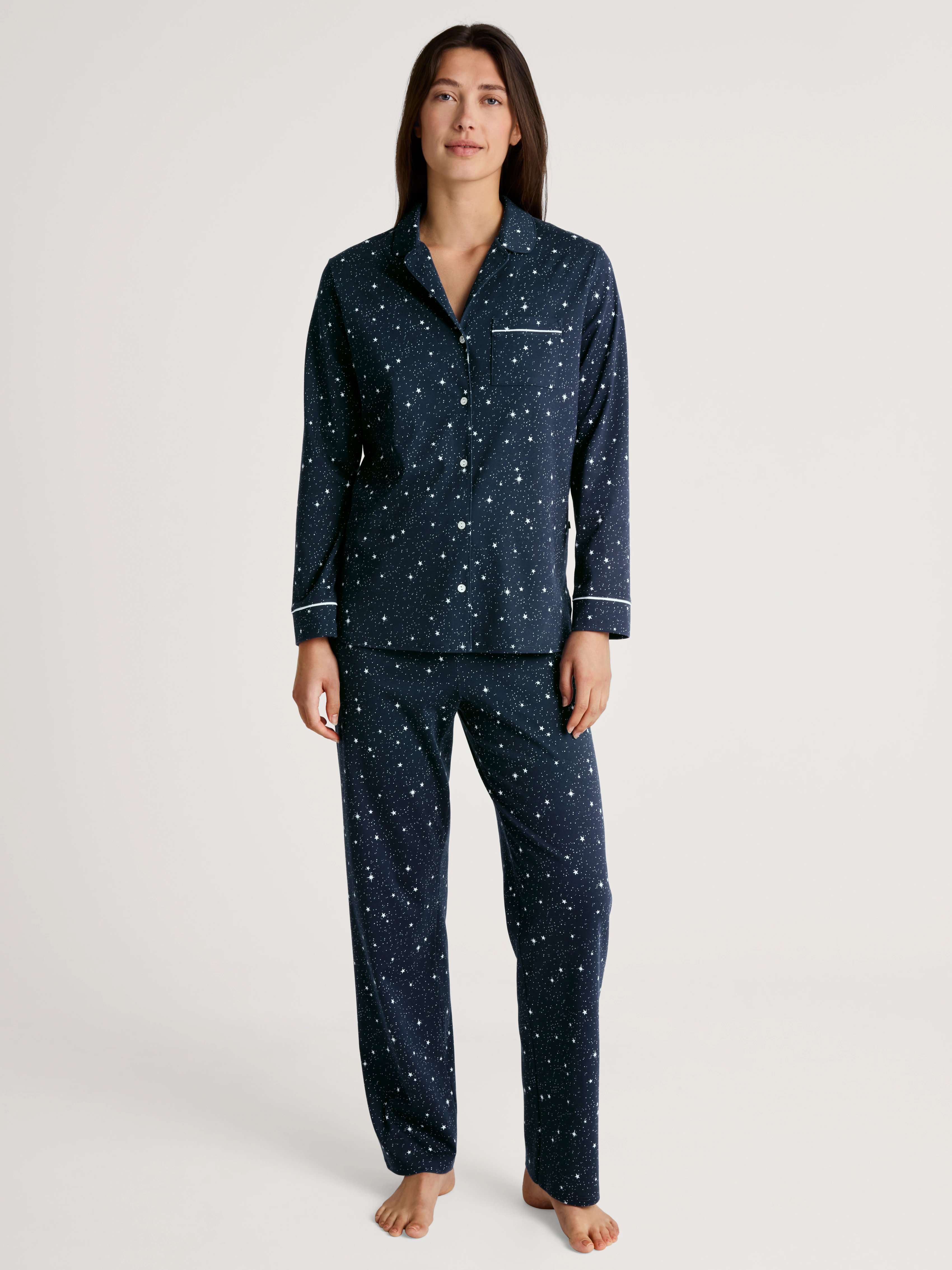 CALIDA Pyjama "Sweet Dreams", (2 tlg.), mit Reverskragen und durchgehender günstig online kaufen