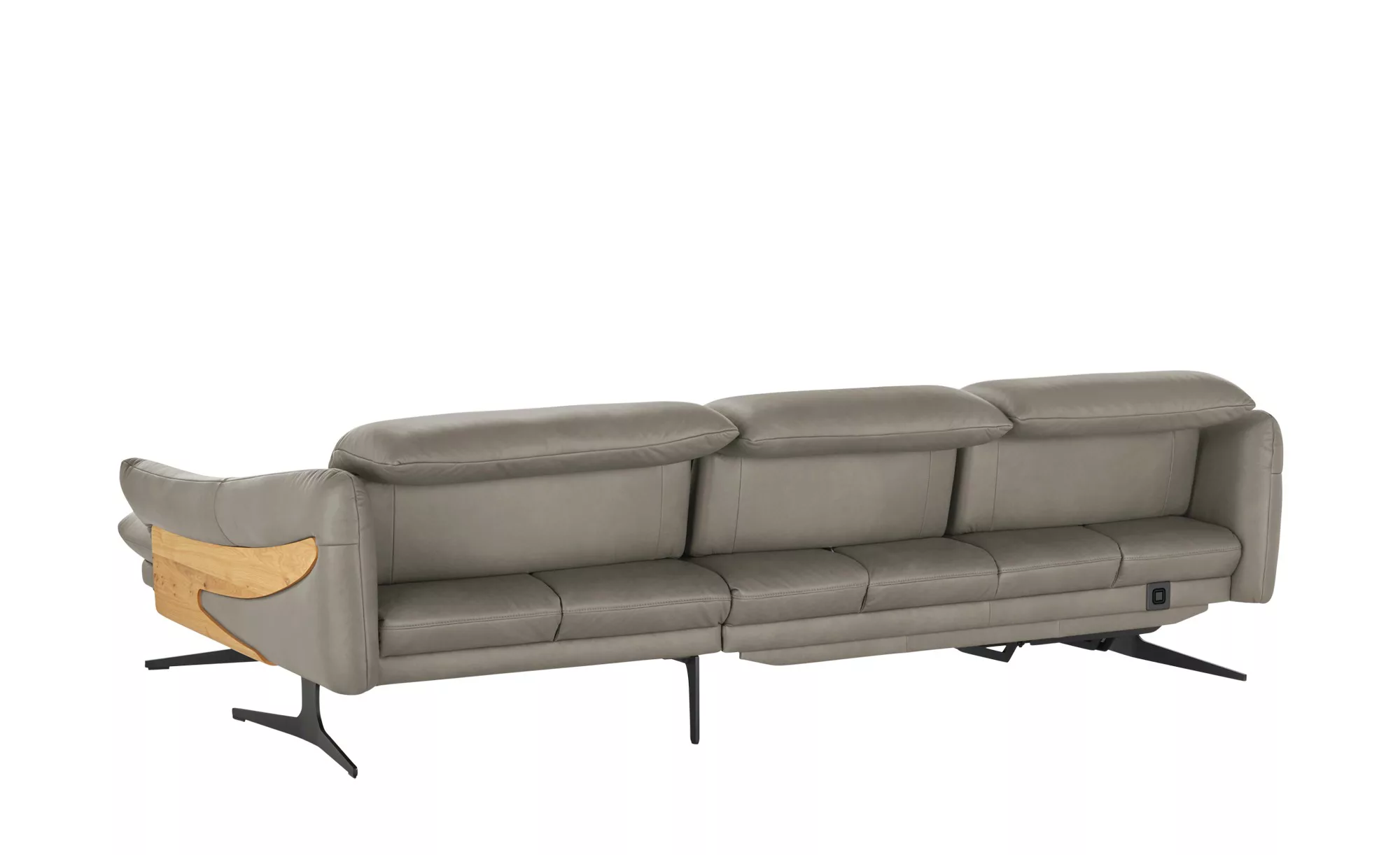 himolla Ecksofa aus Echtleder 1059 ¦ grau ¦ Maße (cm): B: 284 H: 83 T: 179. günstig online kaufen