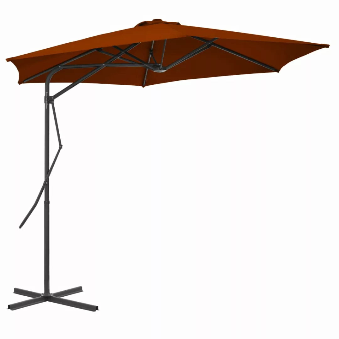 Sonnenschirm Mit Stahlmast Terracotta-rot 300x230 Cm günstig online kaufen