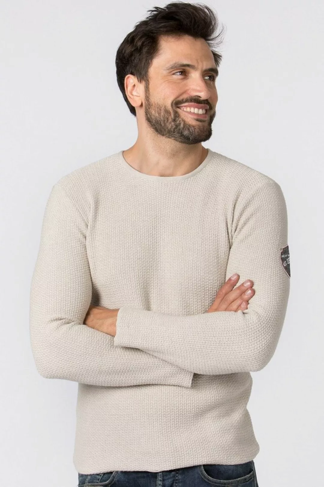 Stockerpoint Strickpullover Strickpullover Herren - PEDRO - natur, oliv günstig online kaufen