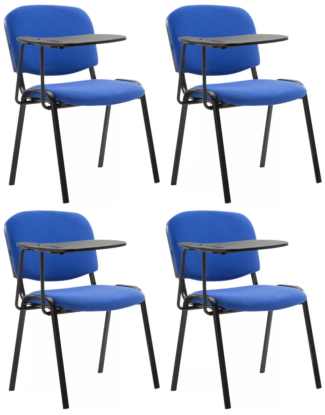 4er Set Stühle Ken mit Klapptisch Stoff-blau günstig online kaufen