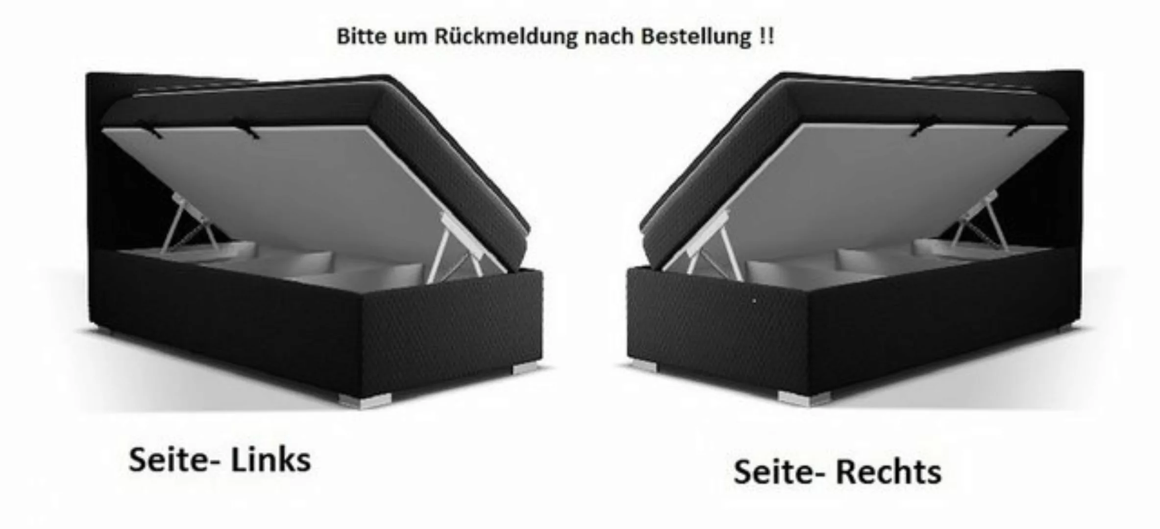 Fun Möbel Boxspringbett Boxspringbett Schlafzimmerbett MAURO in Stoff Braun günstig online kaufen