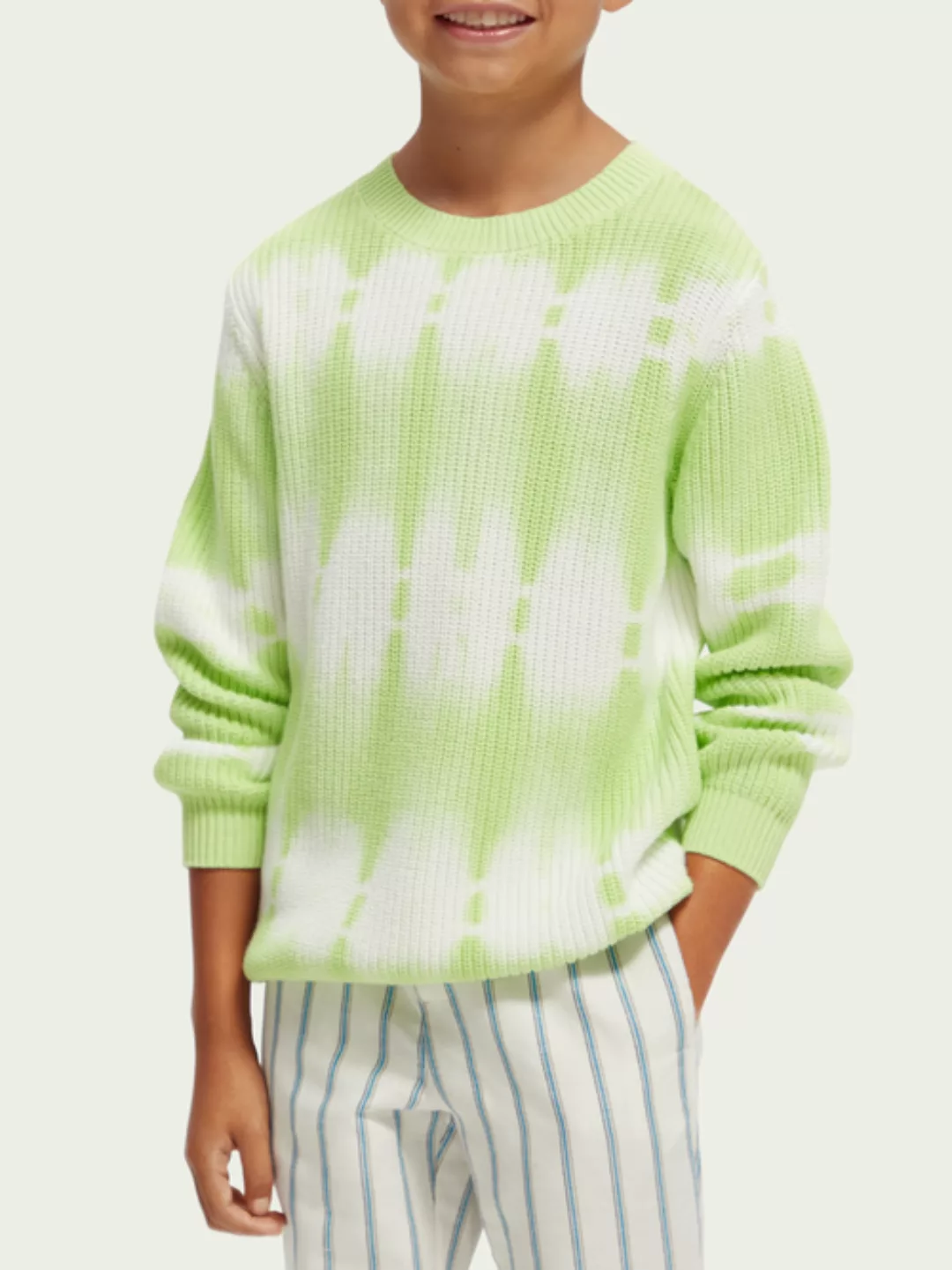 Scotch & Soda Pullover aus Rippstrick mit „Tie-Dye“-Effekt günstig online kaufen