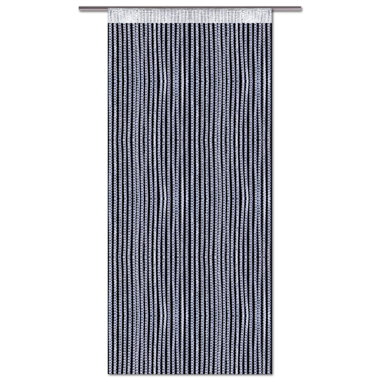 Bestlivings Metallic Fadenvorhang Trennvorhang Gardine 90 cm  x 200 cm Weiß günstig online kaufen