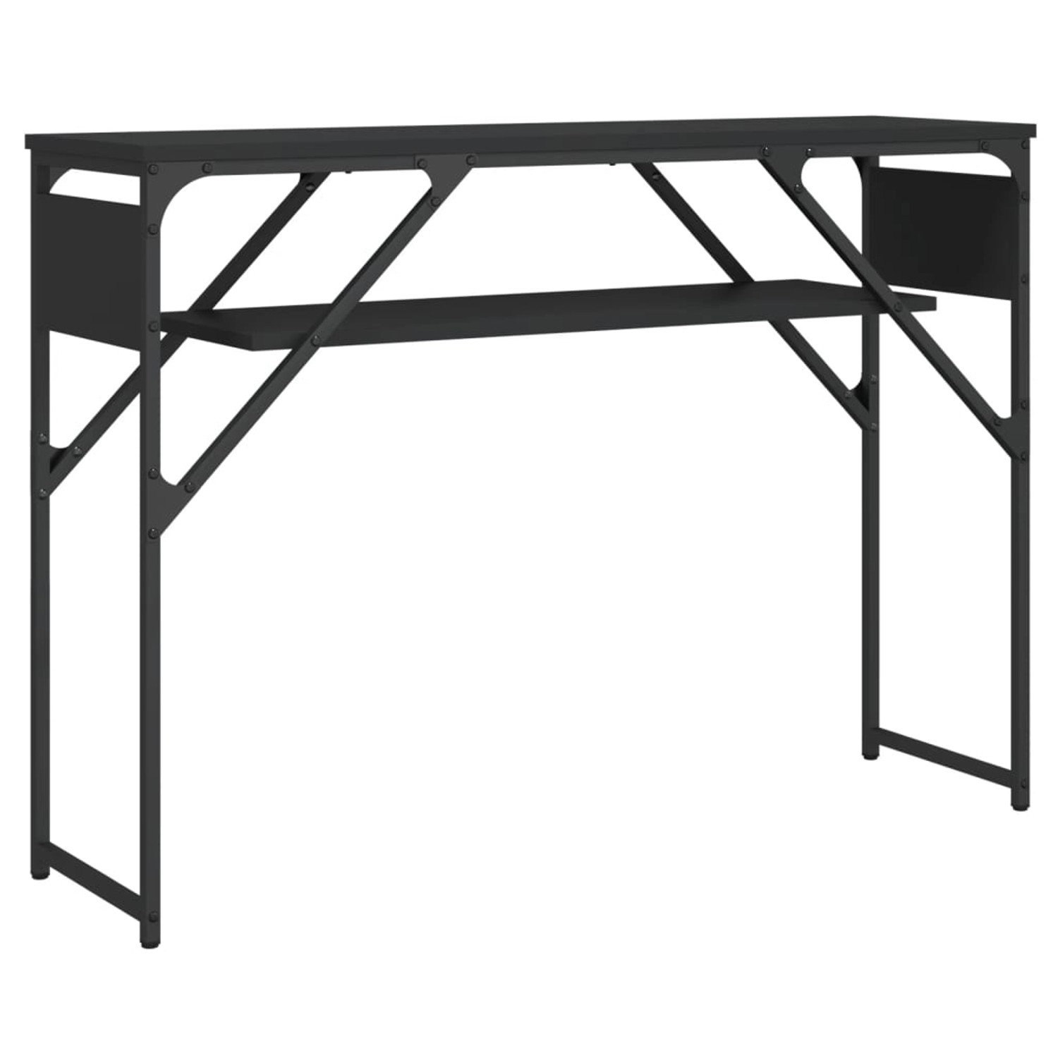 vidaXL Konsolentisch mit Ablage Schwarz 105x30x75cm Holzwerkstoff günstig online kaufen