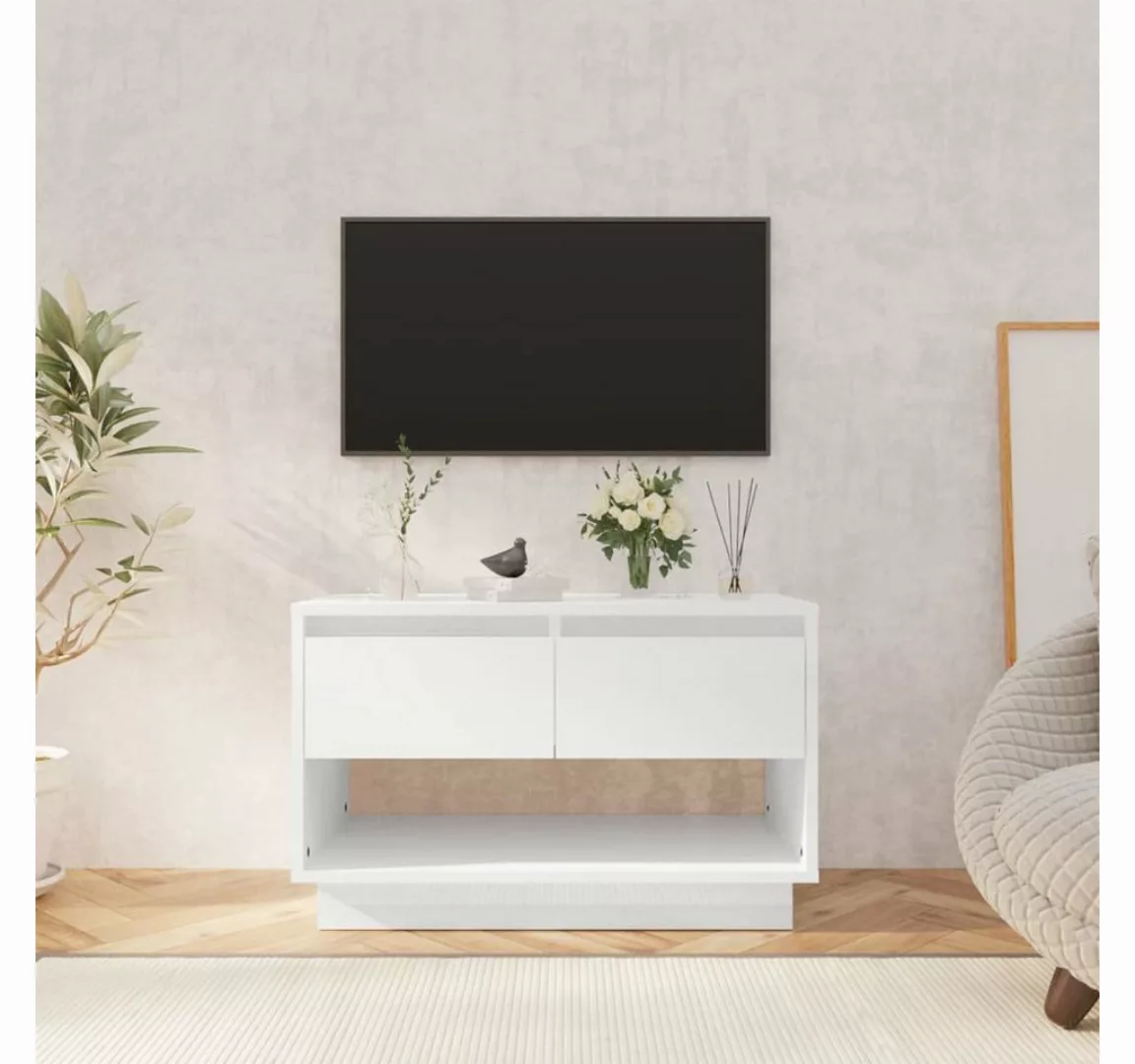 furnicato TV-Schrank Hochglanz-Weiß 70x41x44 cm Holzwerkstoff günstig online kaufen