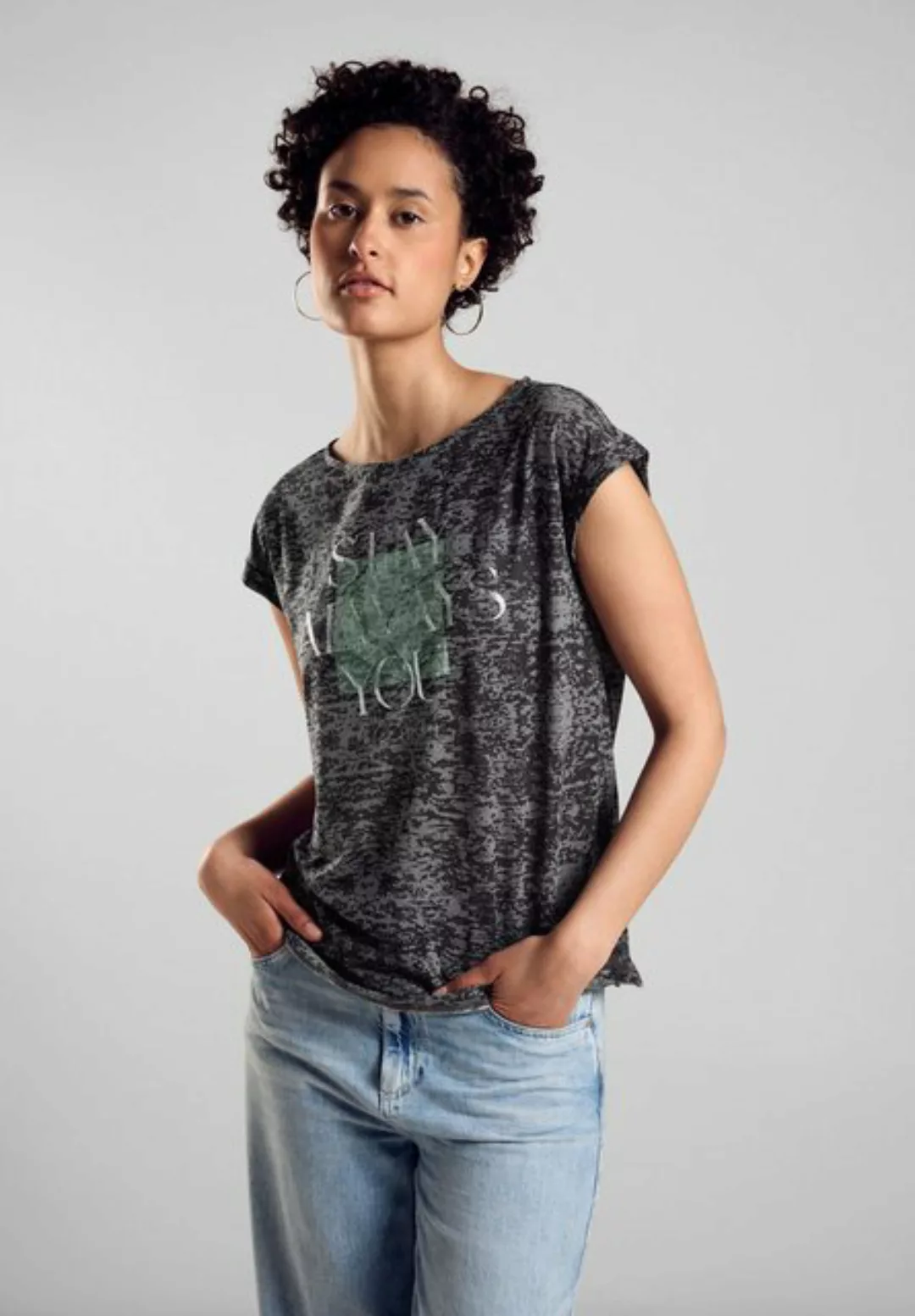 STREET ONE Shirttop mit Burn Out-Print günstig online kaufen