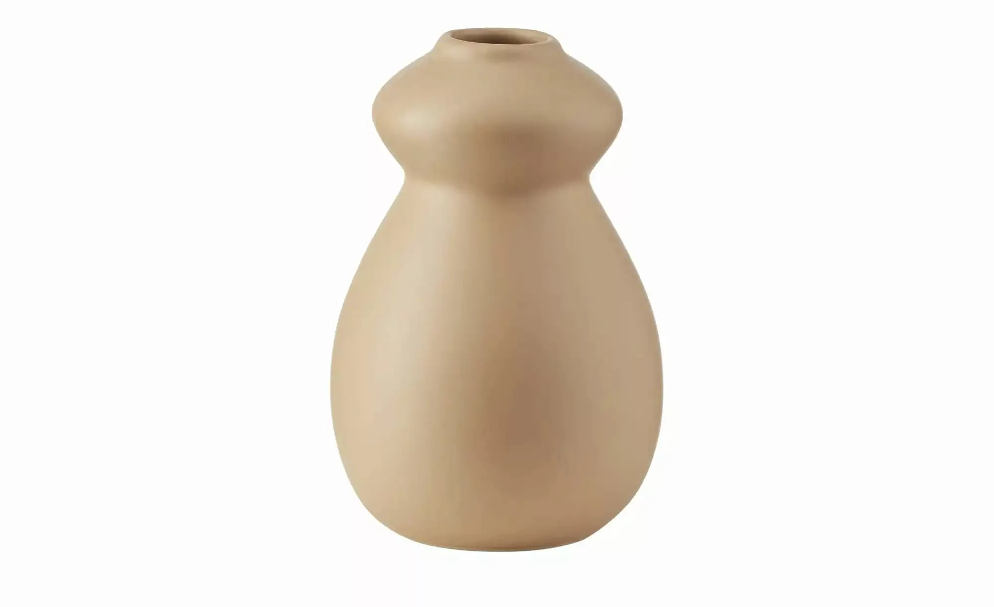 HOME STORY Vase   ¦ braun ¦ Steingut ¦ Maße (cm): B: 8,2 H: 12,2 Accessoire günstig online kaufen