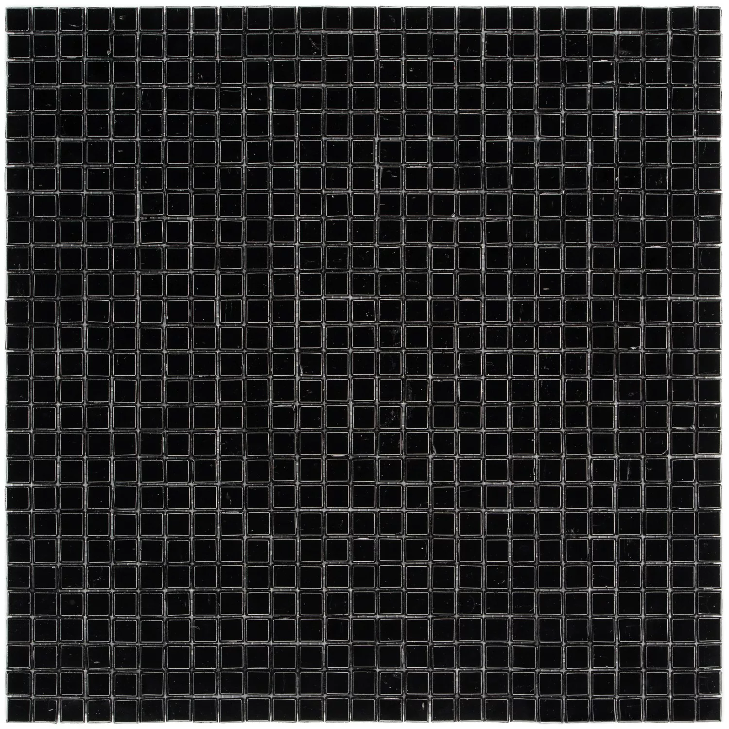 Mosaik Glas Mini Black 29,6 cm x 29,6 cm günstig online kaufen