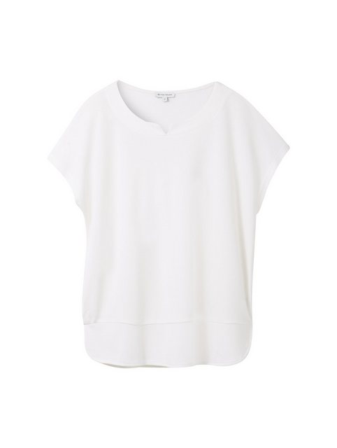 TOM TAILOR T-Shirt T-shirt fabric mix c günstig online kaufen