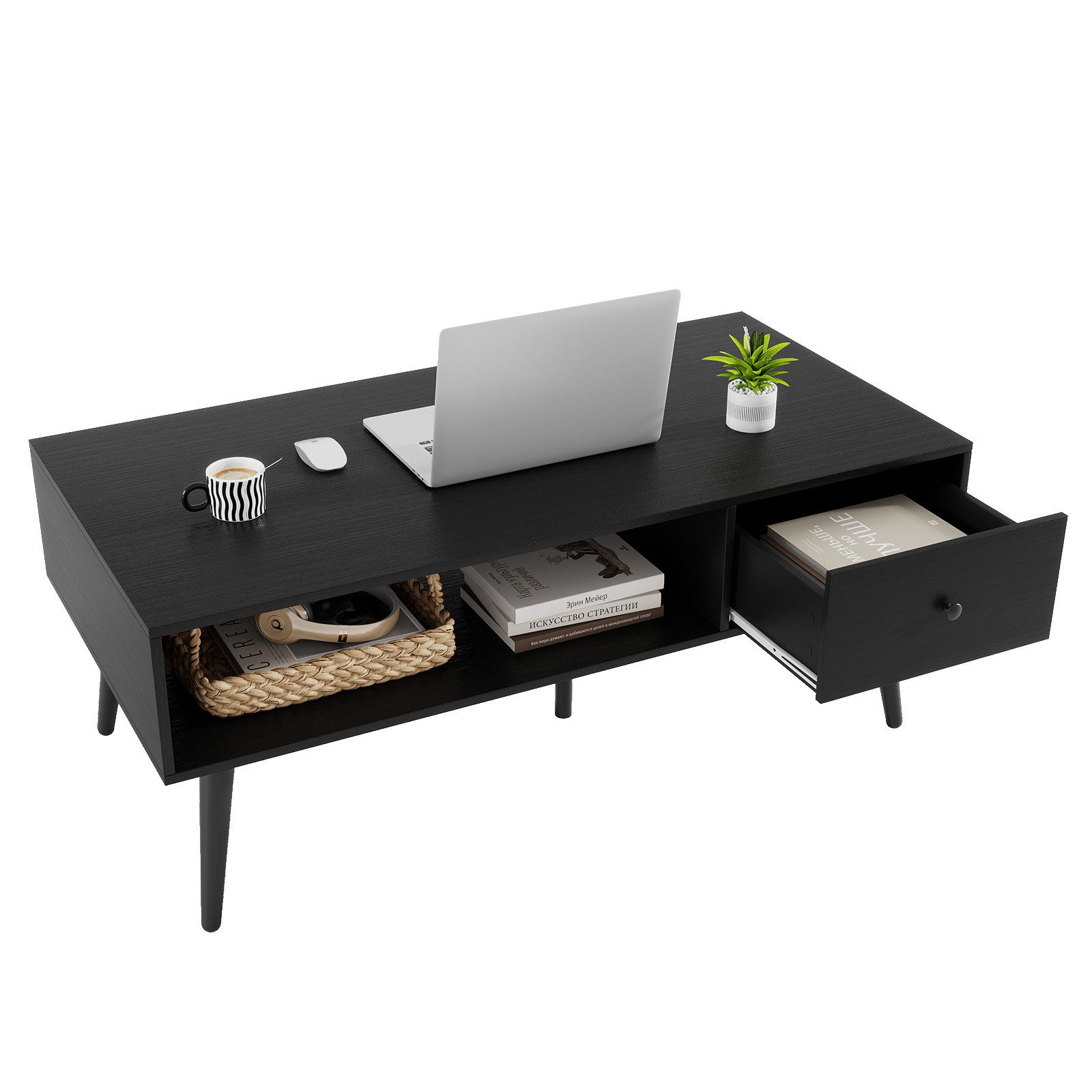 COSTWAY Couchtisch, mit Schublade, Stauraum, Sofatisch günstig online kaufen