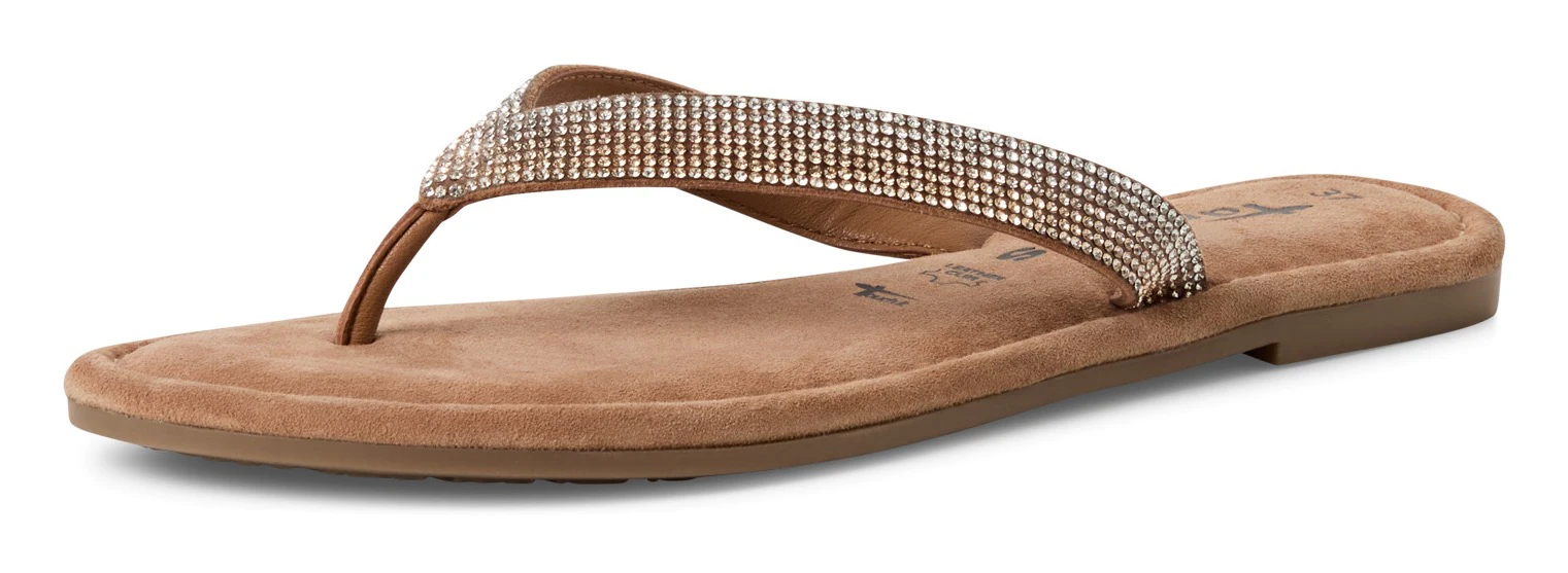Tamaris Zehentrenner, Sommerschuh, Dianette mit funkelnden Strassteinchen b günstig online kaufen
