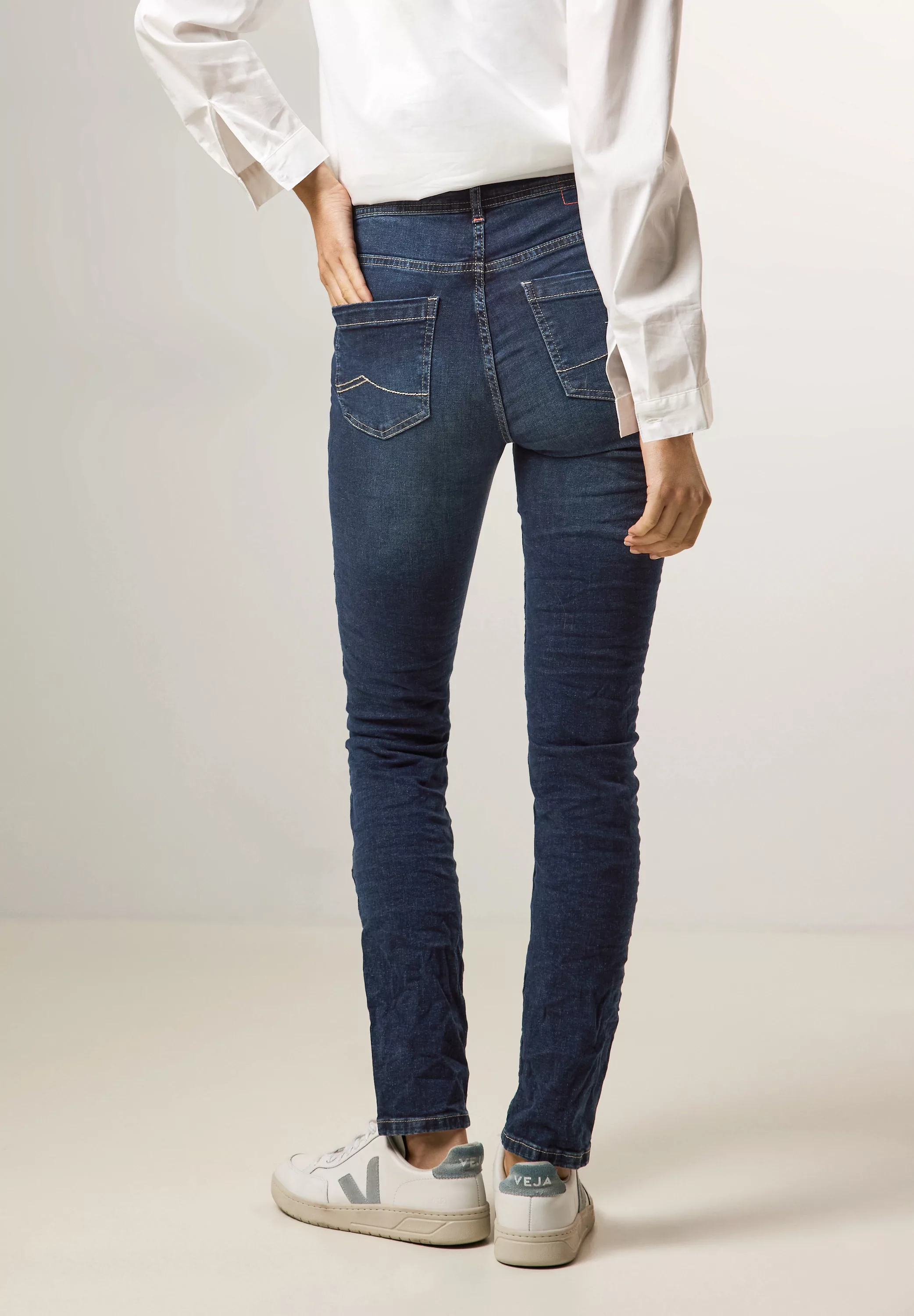 Cecil Slim-fit-Jeans "Style Vicky", in blauer Waschung günstig online kaufen