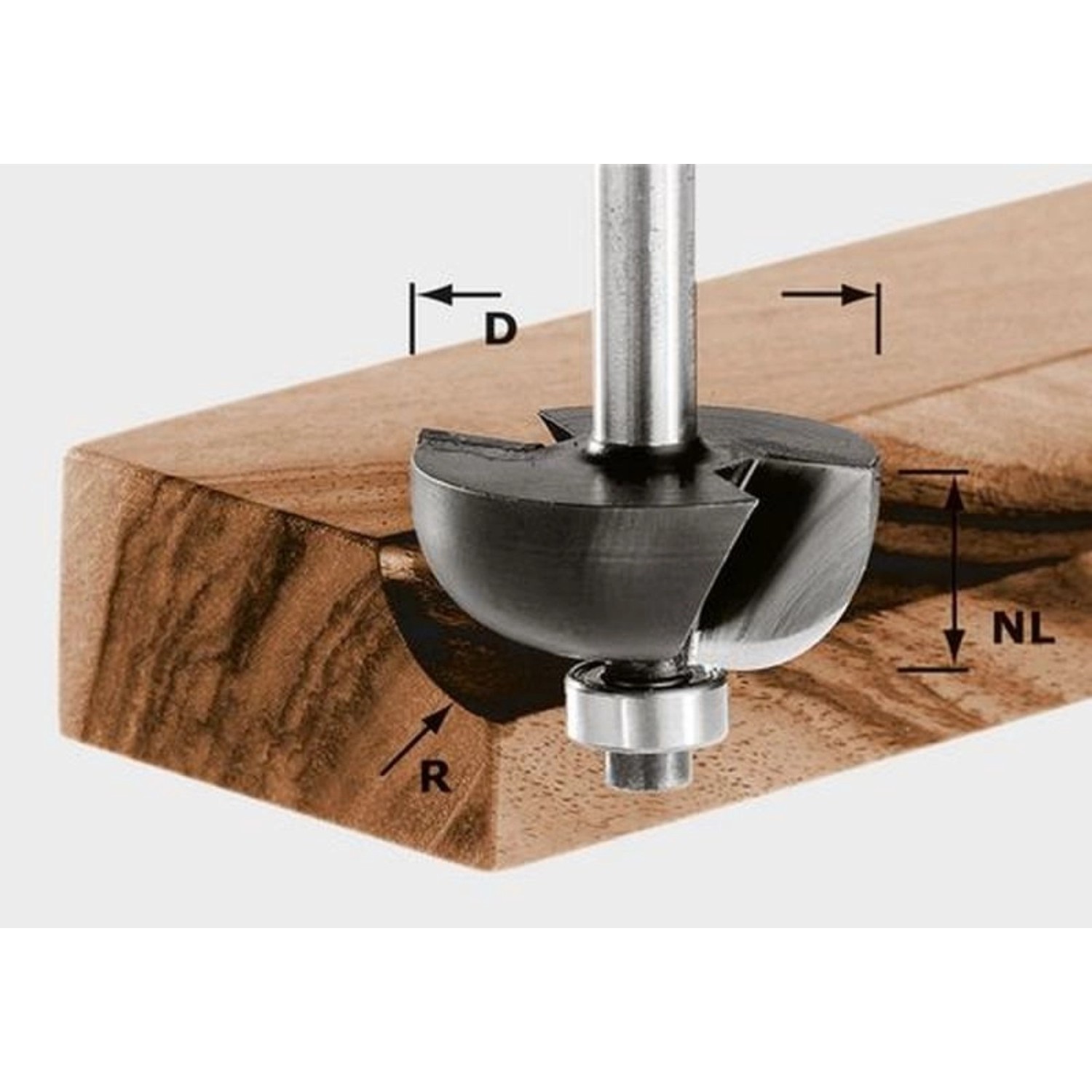 Festool Hohlkehlfräser HW S8 D31,7/R9,5 KL - 491020 günstig online kaufen