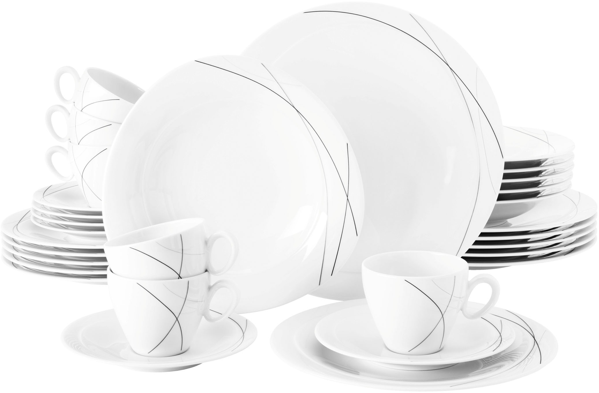 Seltmann Weiden Kombiservice »Geschirr-Set, Service Trio Highline«, (Set, 3 günstig online kaufen