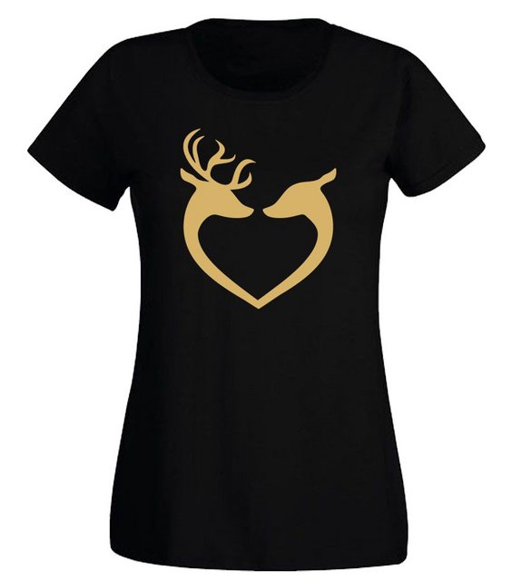 G-graphics T-Shirt Damen T-Shirt - Rentierliebe mit trendigem Frontprint, S günstig online kaufen
