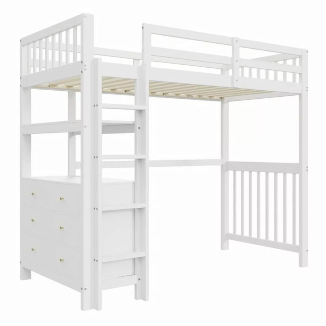 MODFU Kinderbett Hochbett Stauraumbett Funktionsbett Einzelbett Jugendbett günstig online kaufen