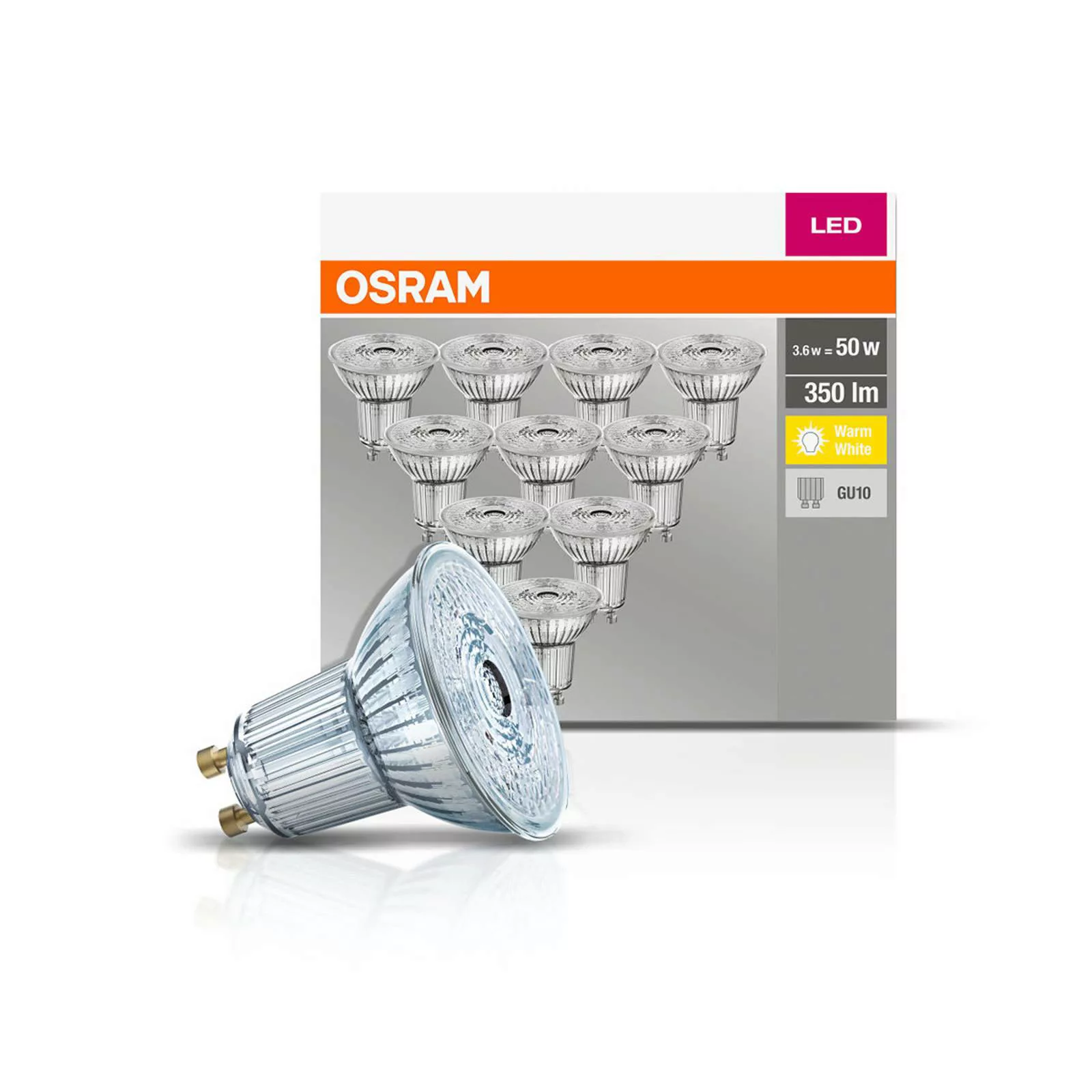 Osram LED Lampe ersetzt 50W Gu10 Reflektor - Par16 in Transparent 4,3W 350l günstig online kaufen