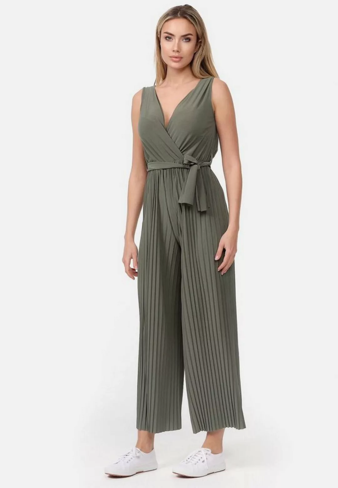 Worldclassca Jumpsuit Worldclassca Jumpsuit Pleated Overalls mit Gürtel Ärm günstig online kaufen