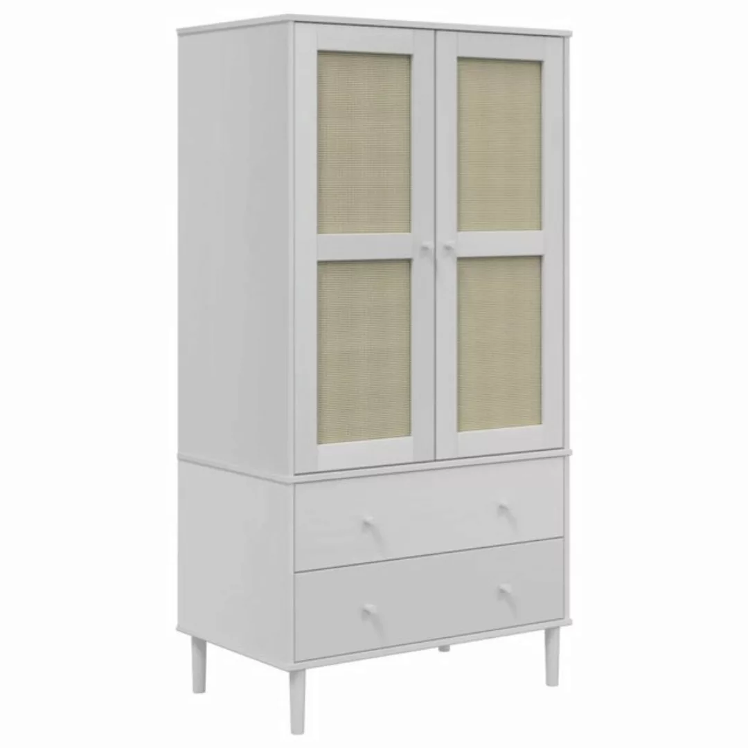 vidaXL Kleiderschrank Kleiderschrank SENJA Rattan-Optik Weiß 90x55x175 cm K günstig online kaufen