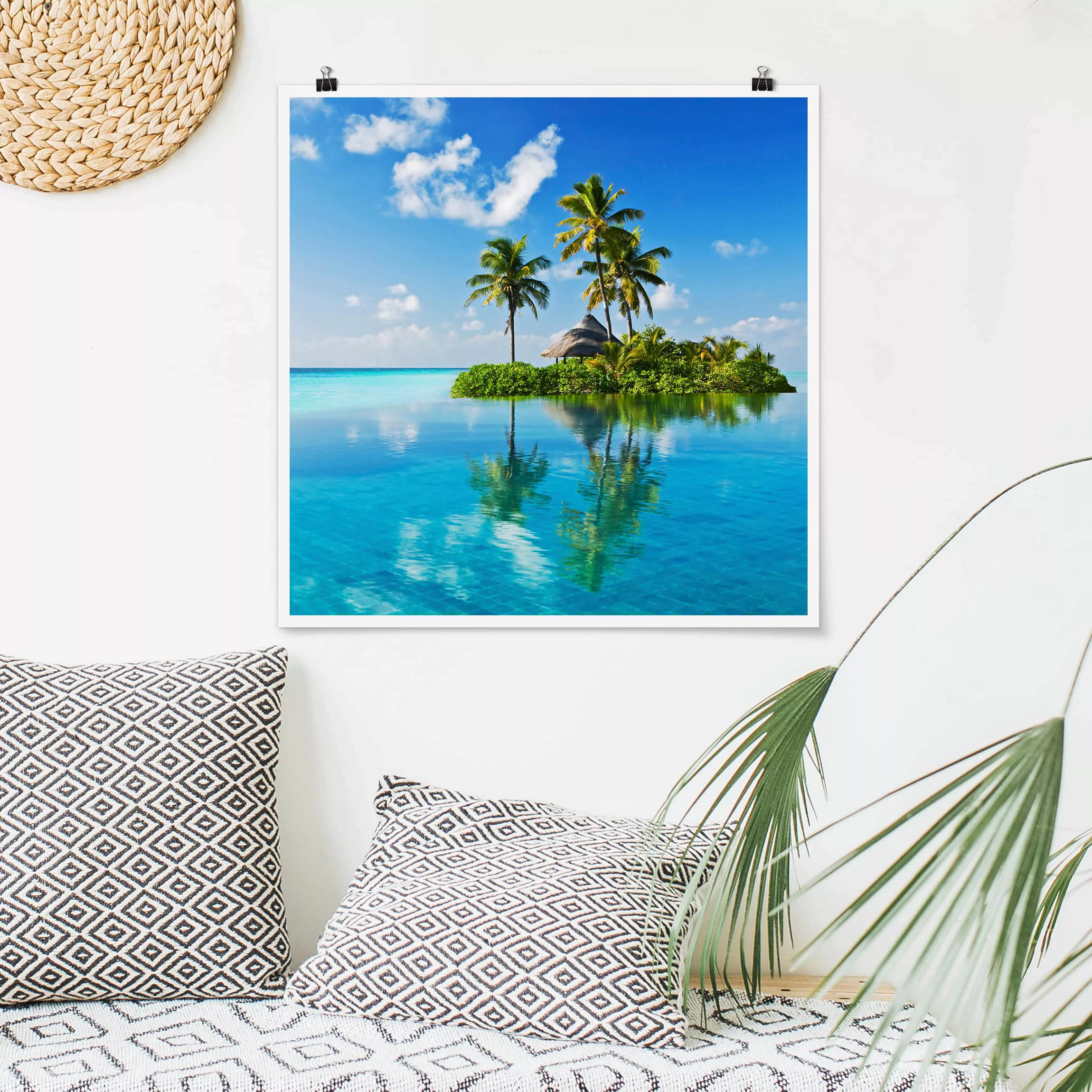 Poster Strand - Quadrat Tropisches Paradies günstig online kaufen