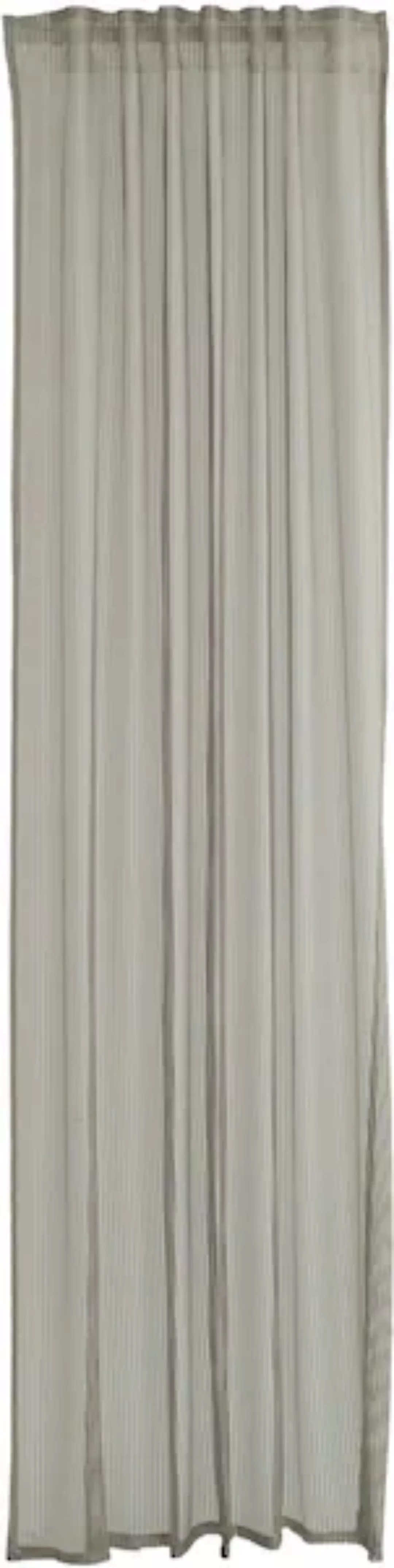 Bricoflor Transparenter Vorhang mit Verdeckten Schlaufen Neta Beige günstig online kaufen