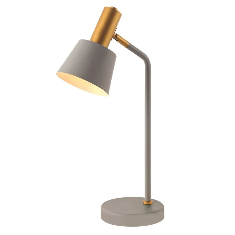 Tischleuchte in Grau-matt und Gold-matt E14 440mm günstig online kaufen