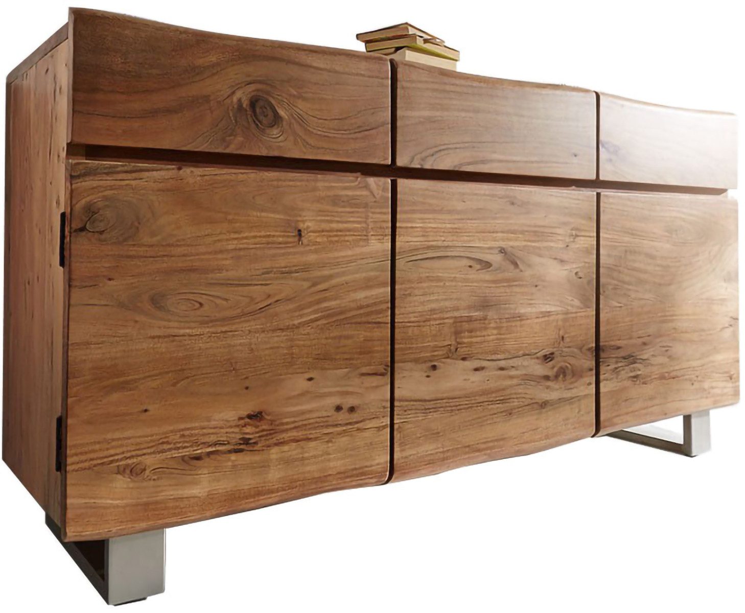 DELIFE Sideboard Live-Edge, Akazie Natur 147 günstig online kaufen