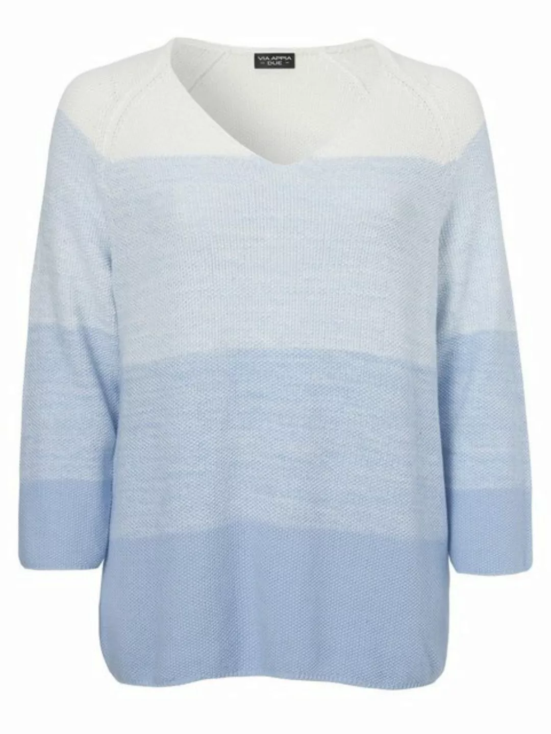 VIA APPIA DUE V-Ausschnitt-Pullover Maritimer Pullover mit meliertem, gestr günstig online kaufen