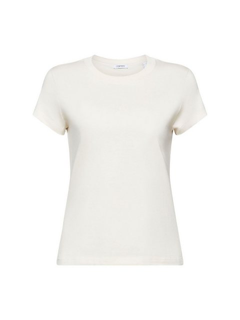 Esprit T-Shirt Logo-T-Shirt mit Rundhalsausschnitt aus Baumwolle (1-tlg) günstig online kaufen